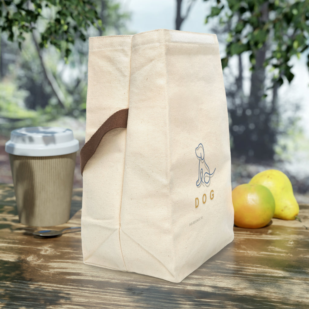 Canvas Lunch Bag With Strap - Dogs