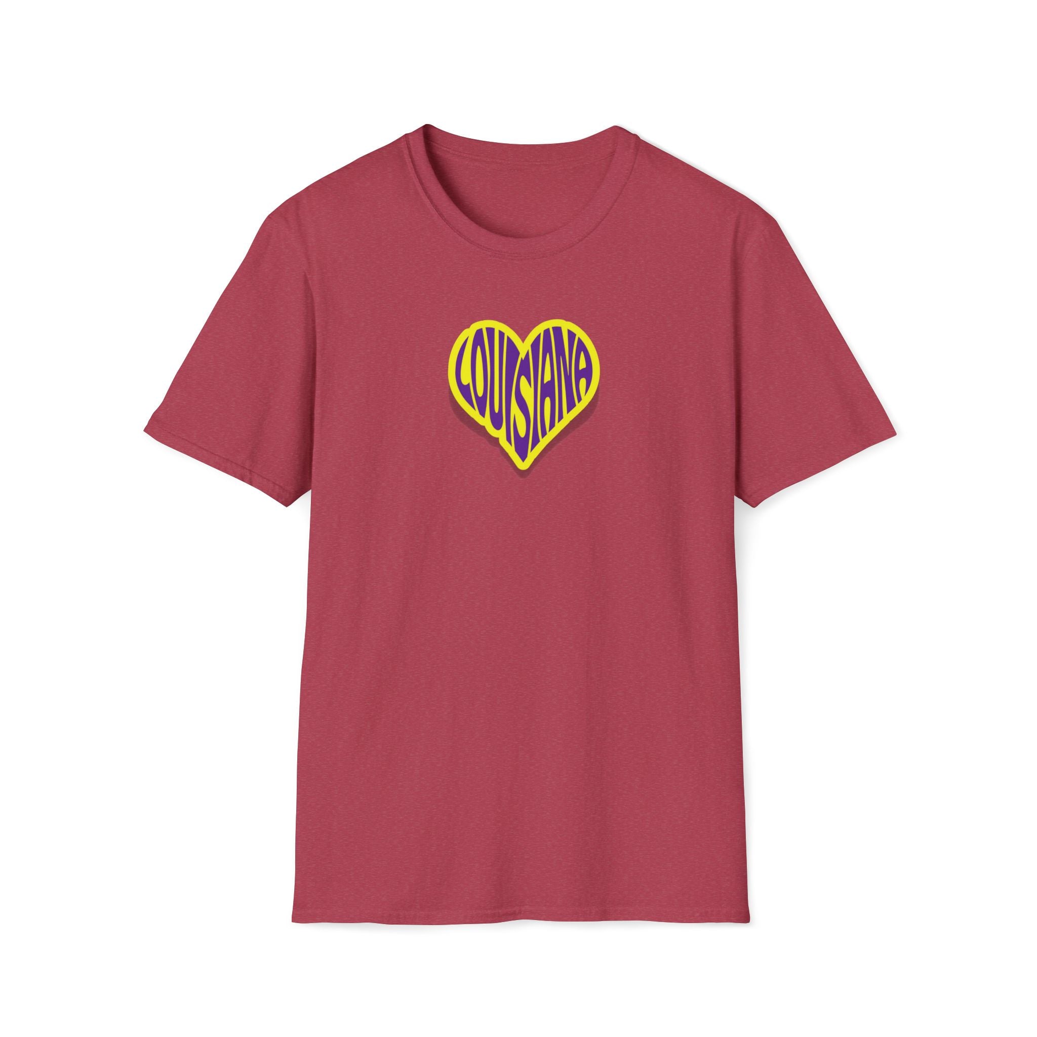 Relaxed Soft Woman's tee - Louisiana heart
