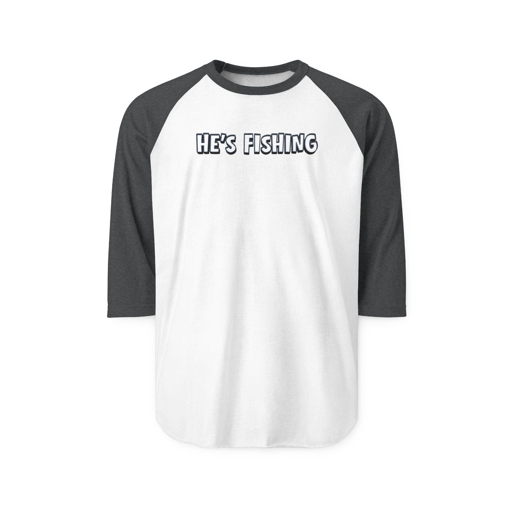 Ladies Three-Quarter Sleeve Tee - Relaxed - He's Fishing Vibe