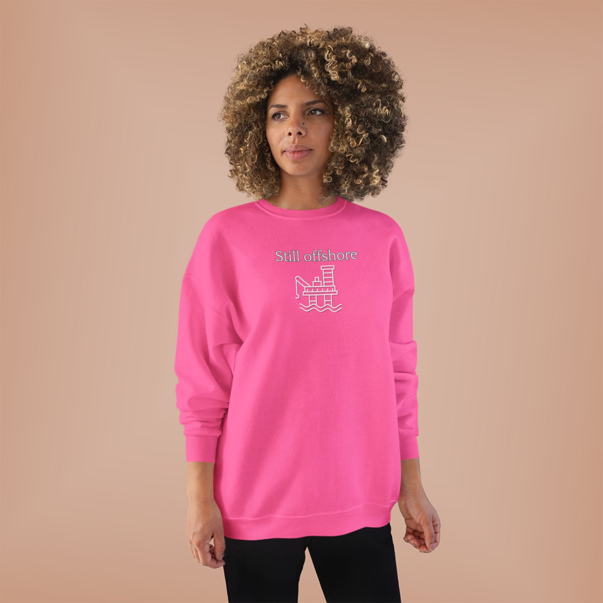 Relaxed Soft Ladies Sweatshirt - He's Offshore - oilfield