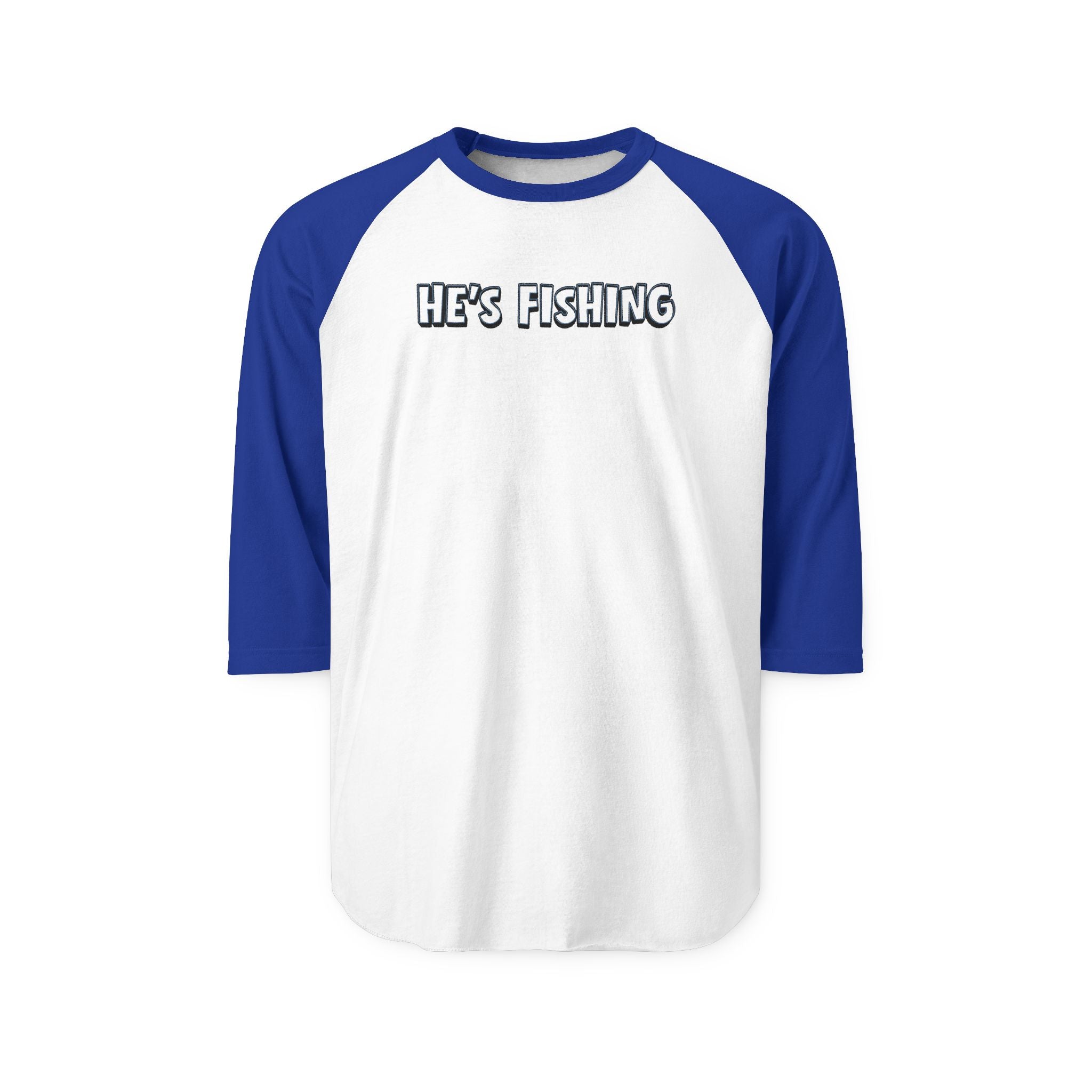 Ladies Three-Quarter Sleeve Tee - Relaxed - He's Fishing Vibe
