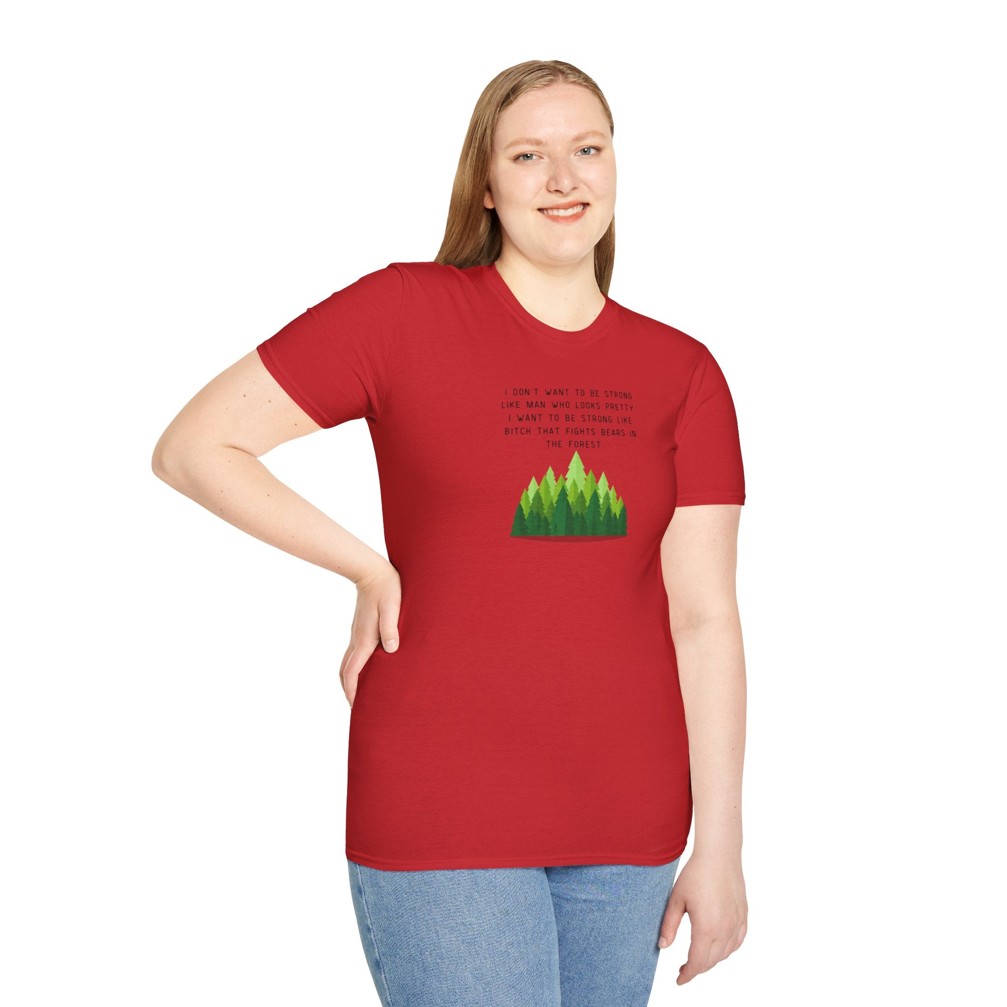 Women's Soft Relaxed Tee - Strong Women - bear