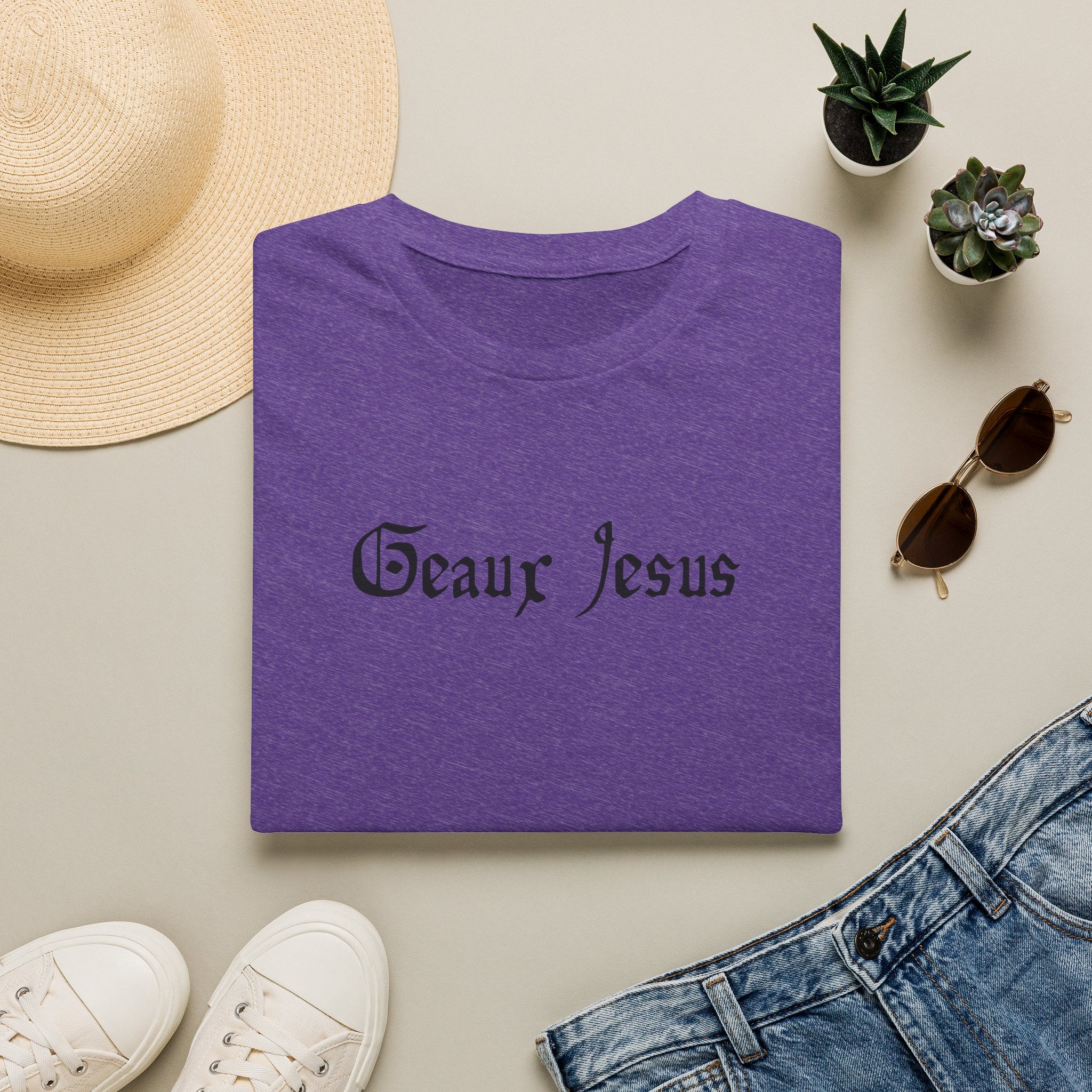 Men and Women Relaxes Soft Tee - Geaux Jesus