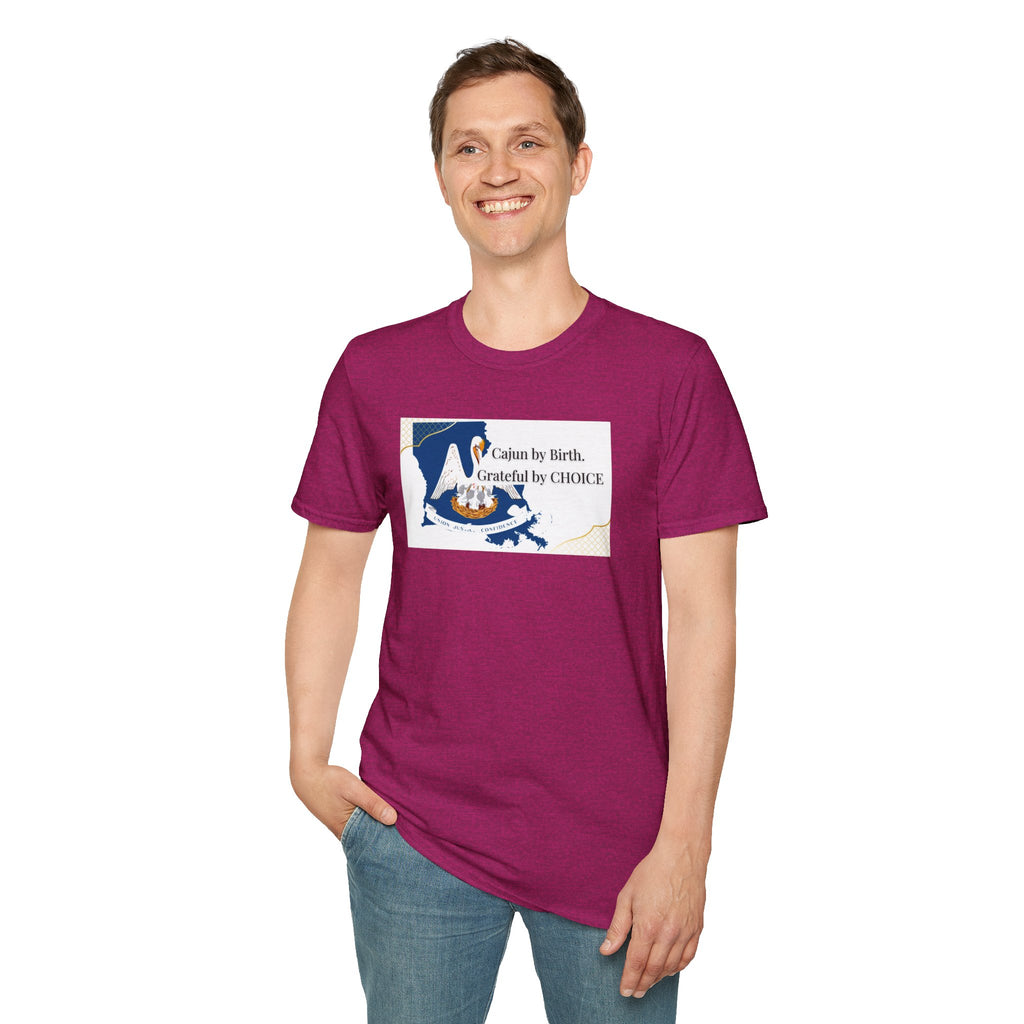 Soft Relaxed Tee Men and Women - Cajun By Birth Grateful by Choice