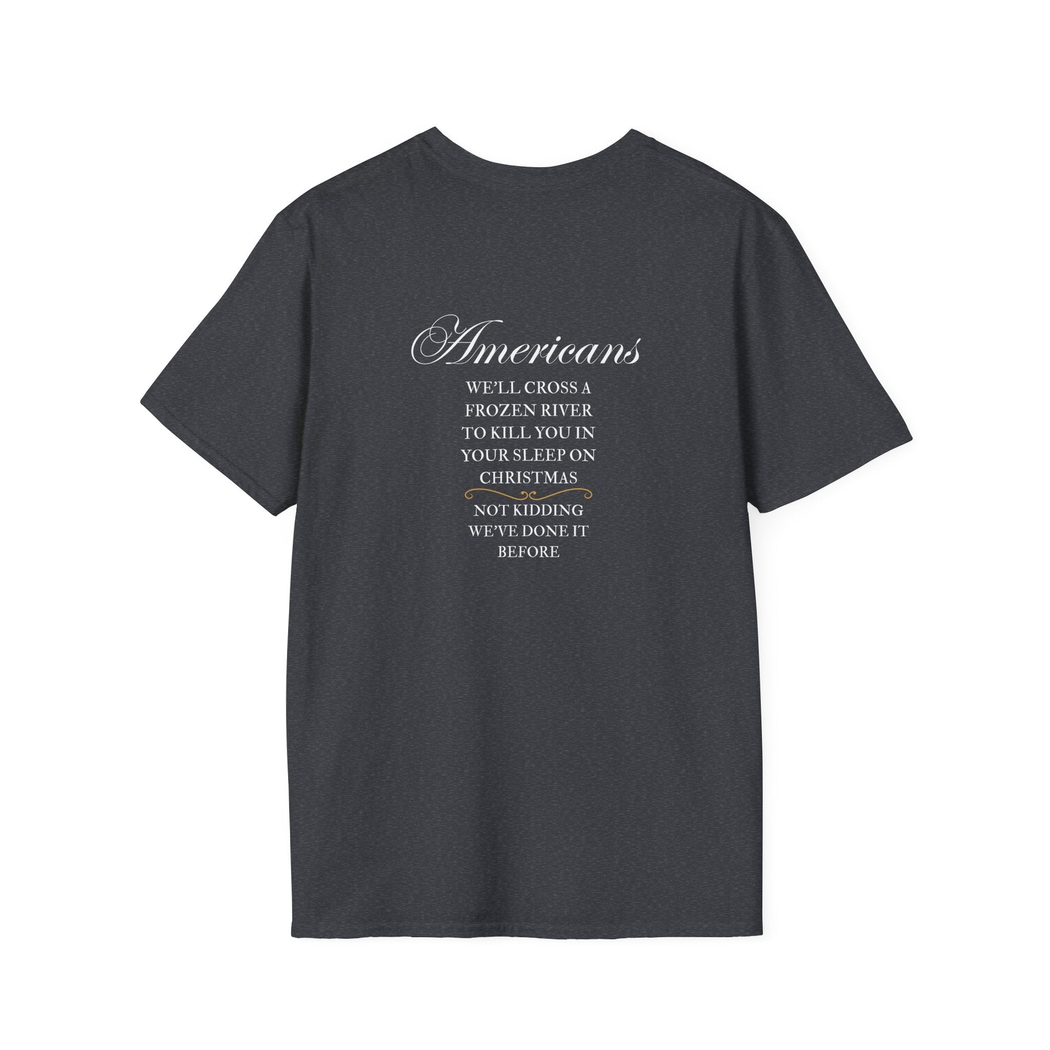 Men and Women - Soft Relaxed Tee - Americans crossing the river on Christmas - American revolution - funny