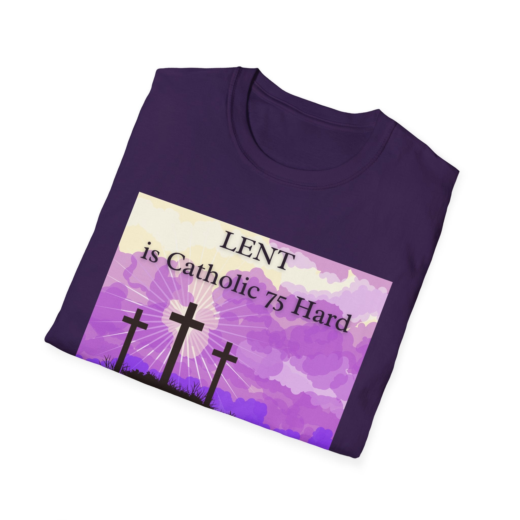 Relaxed Soft Tee Men & Women - Colorful Lent is Catholic 75 Hard
