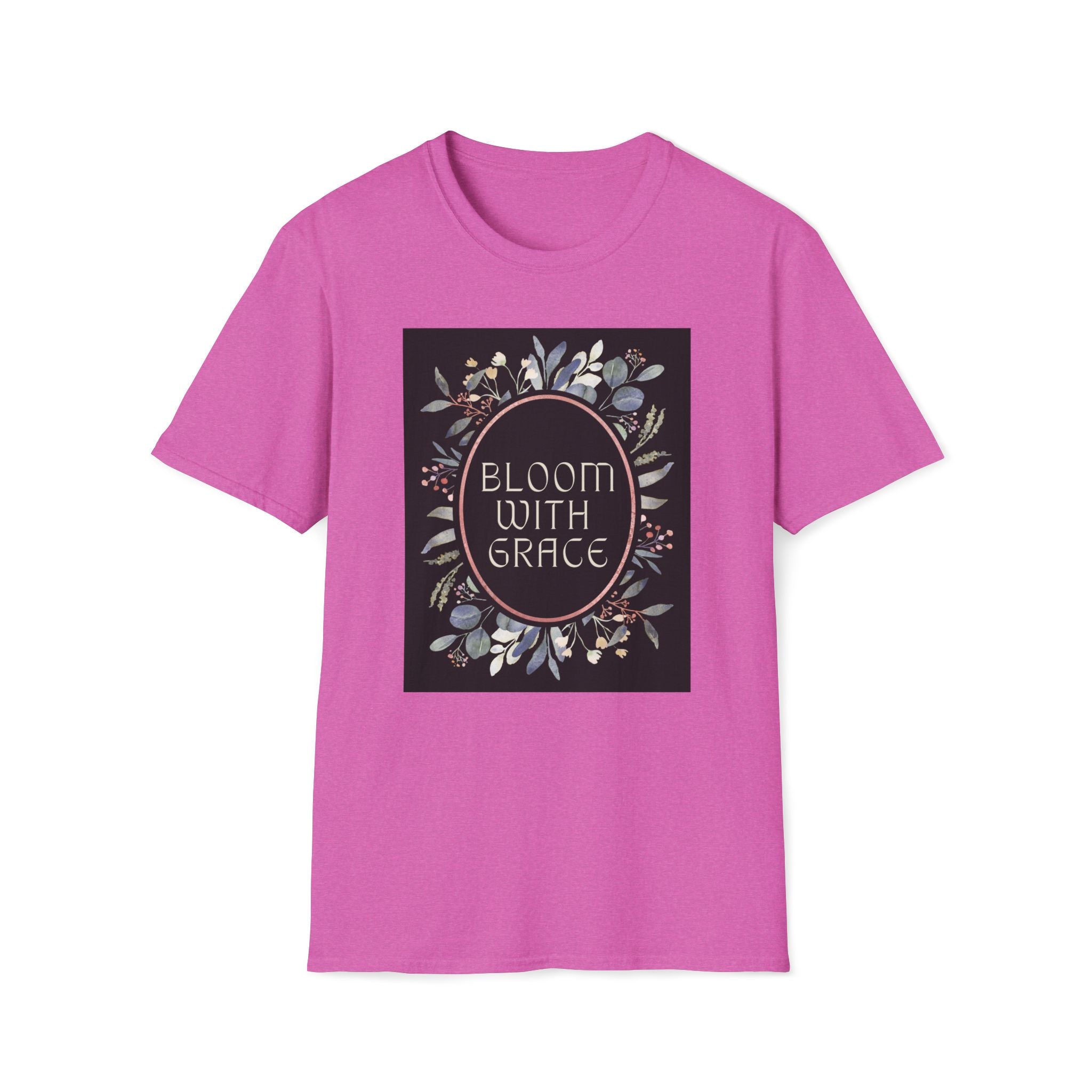 Women's Relaxed Tee - Bloom with Grace Back flowers
