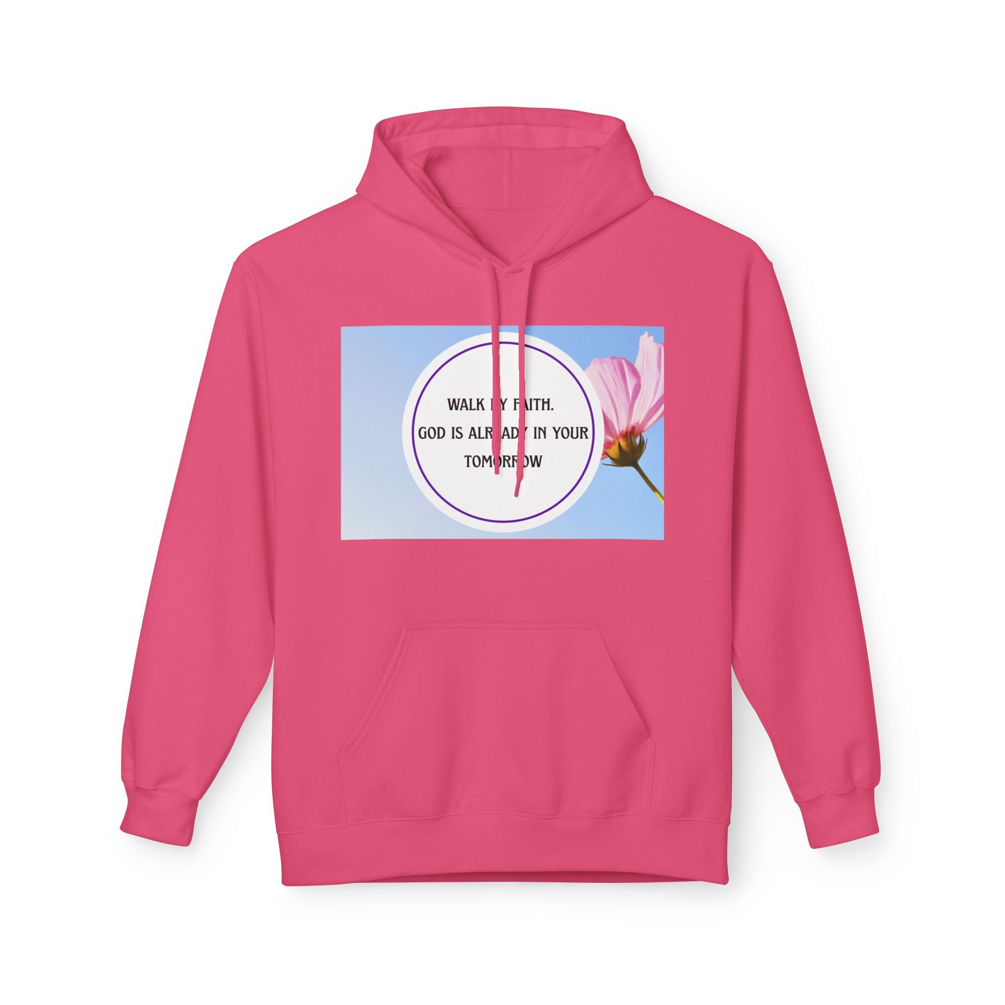 Woman's Midweight  Super Softstyle Fleece Hoodie - Walk by faith