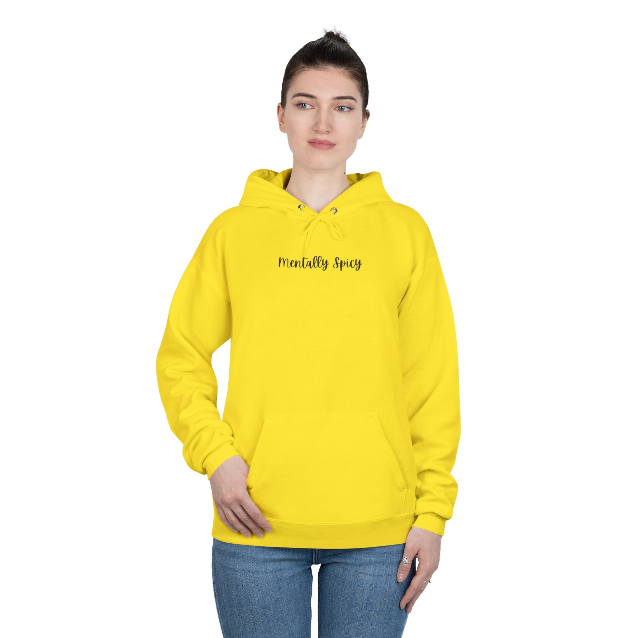 Ladies Pullover Hoodie Sweatshirt - Mentally Spicy  - light colors (relaxed fit)