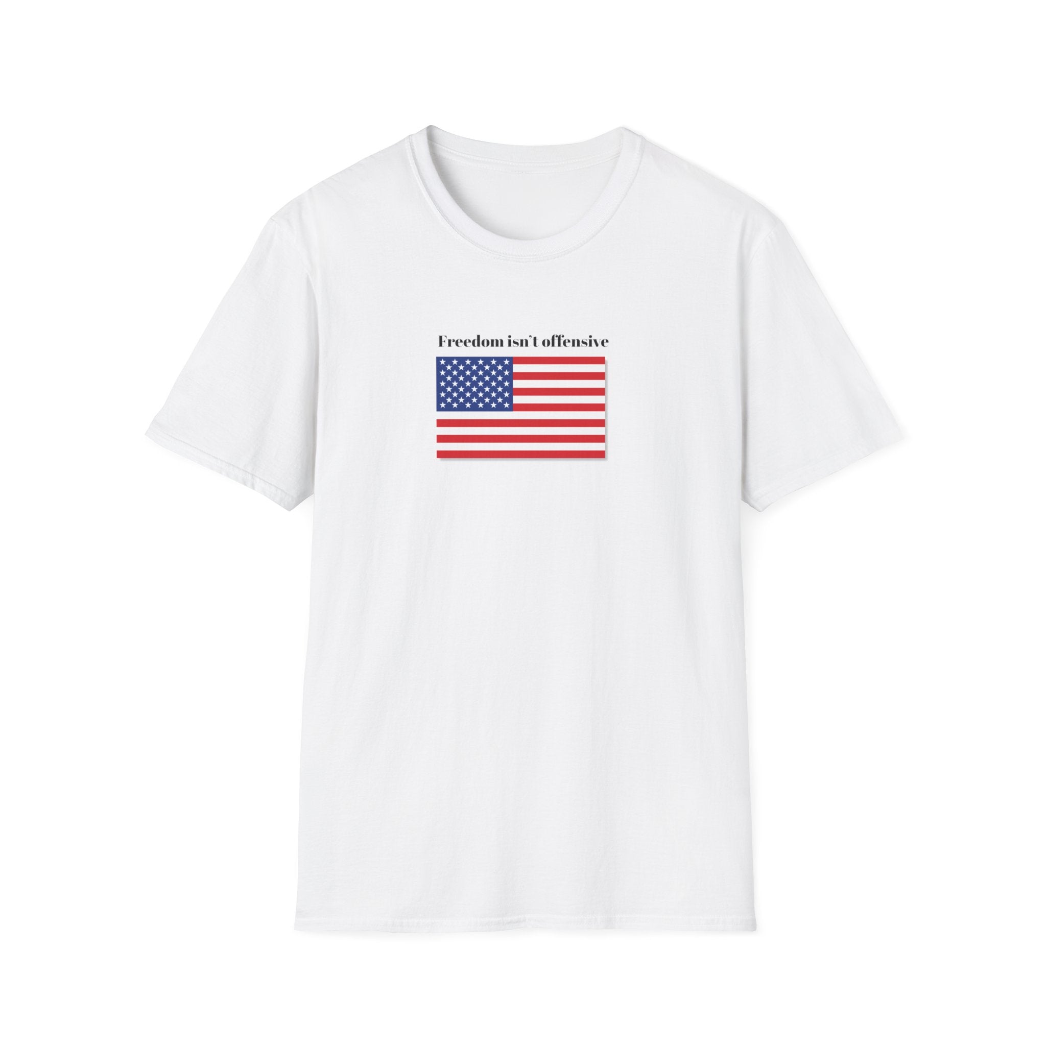 Relaxed Mens Soft Tee - Freedom isn't offensive