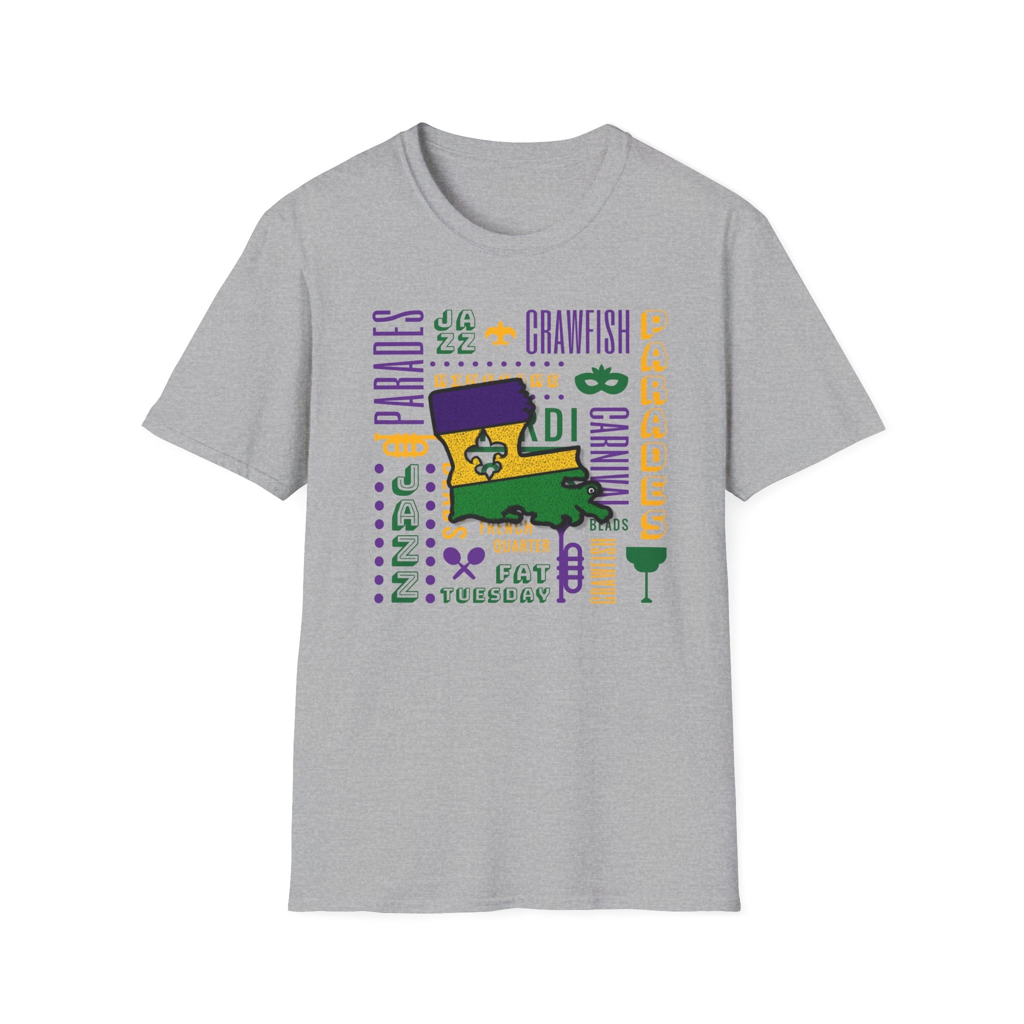 Relaxed Soft T Shirt - Men and Women - louisiana