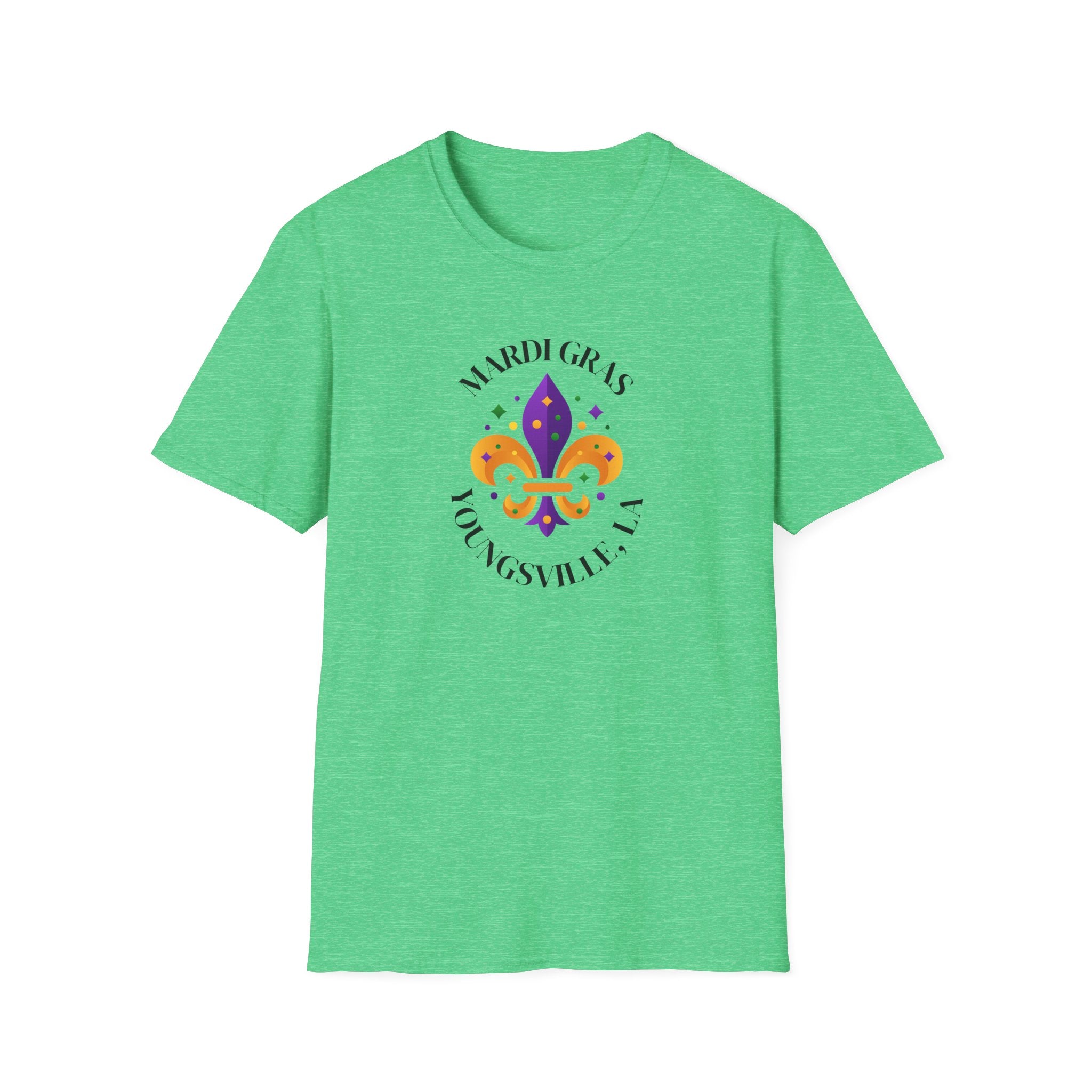 Relaxed Soft Tee for Men and Women Mardi Grad Youngsville La