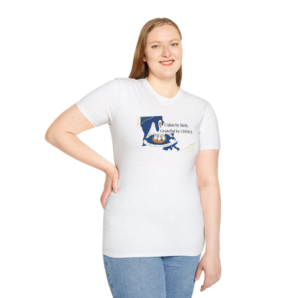 Soft Relaxed Tee Men and Women - Cajun By Birth Grateful by Choice