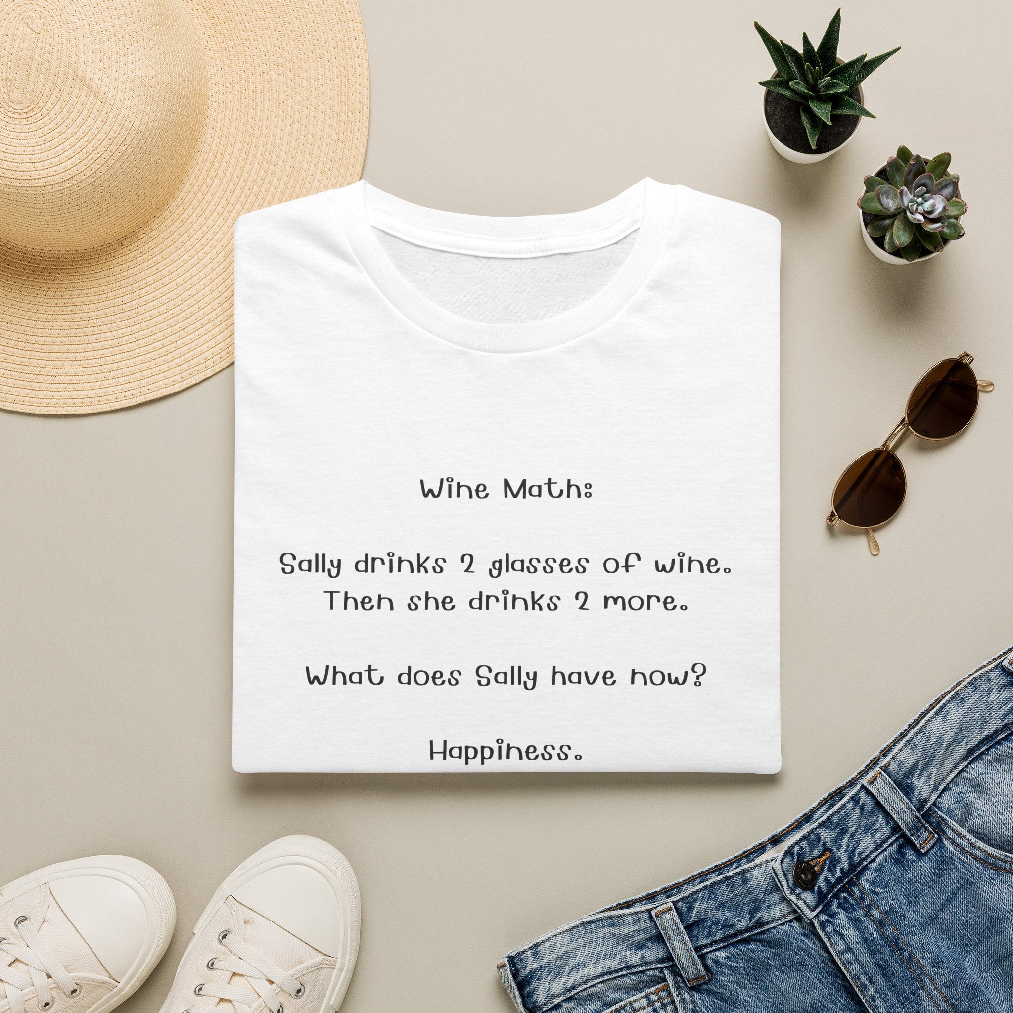 Woman Soft T Shirt - Regular Fit - Wine Math