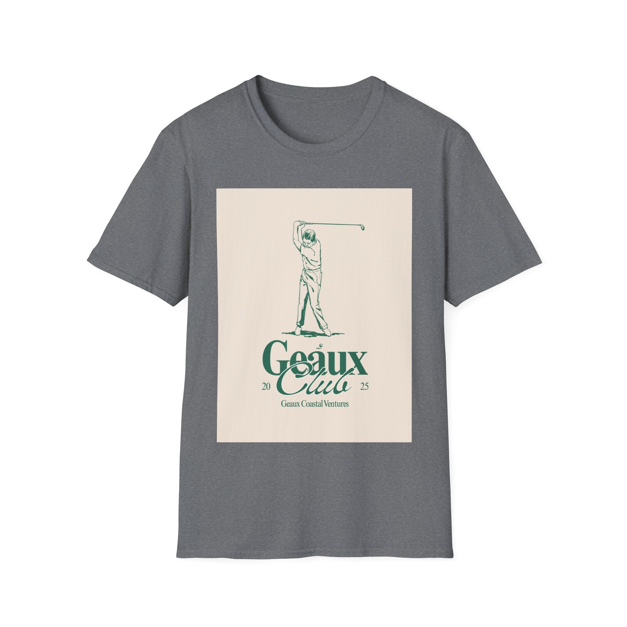 Soft Tee - Men & Women "Geaux" "Golf" Beige
