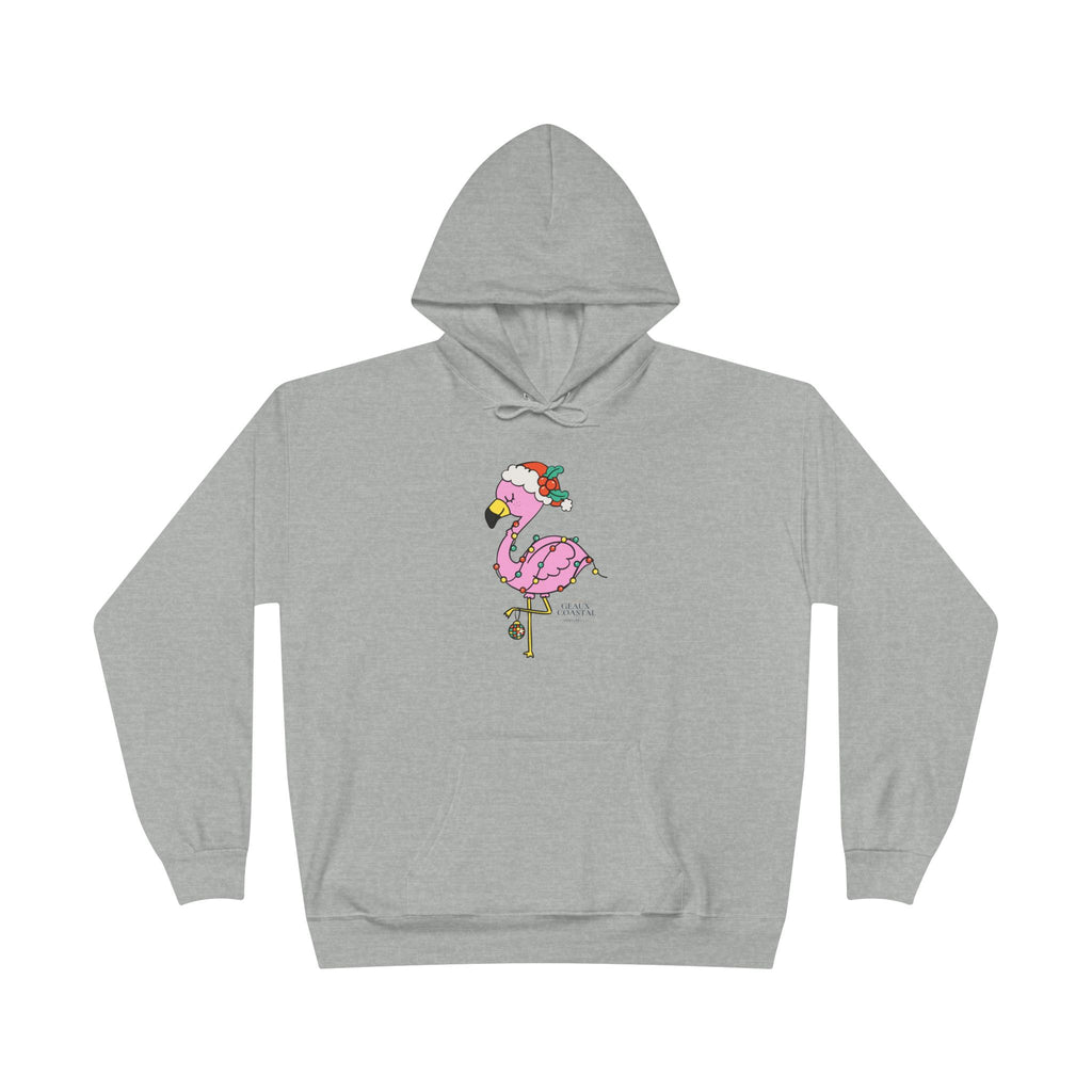 Ladies Pullover Hoodie Sweatshirt - Flamingo Cute Christmas Cheer - Regular Fit