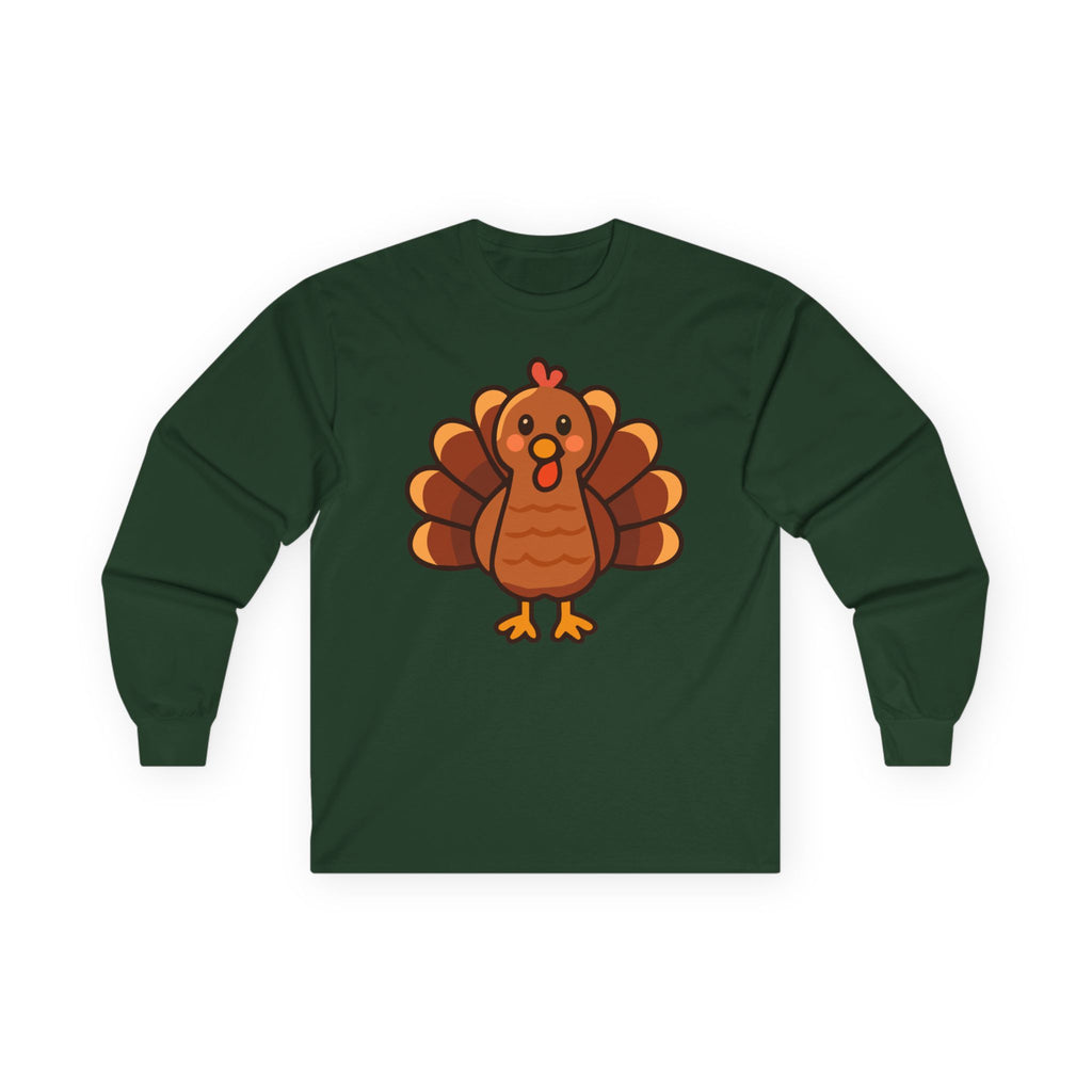 Woman's Relaxed Soft Long Sleeve - Thanksgiving Turkey Cute
