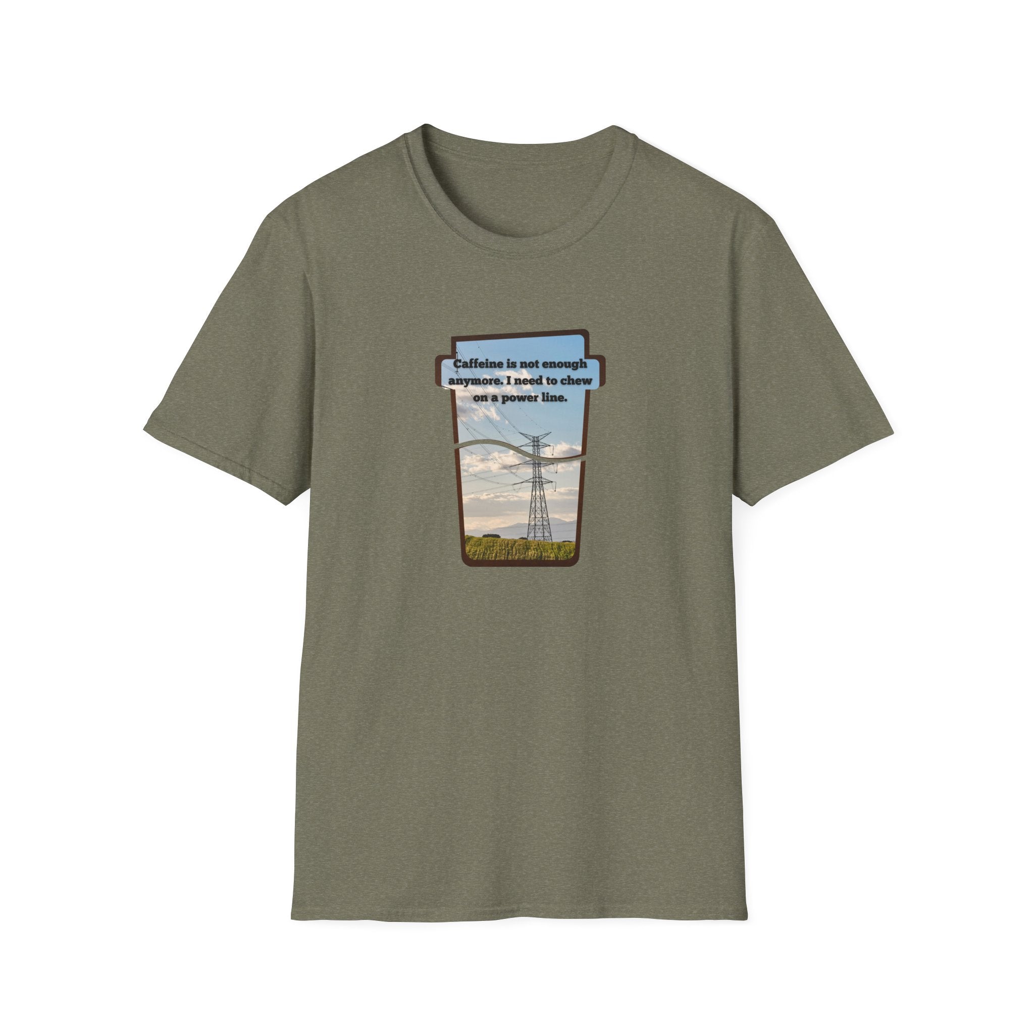 Relaxed Soft T Shirt - Men and Women - Chew on a power line