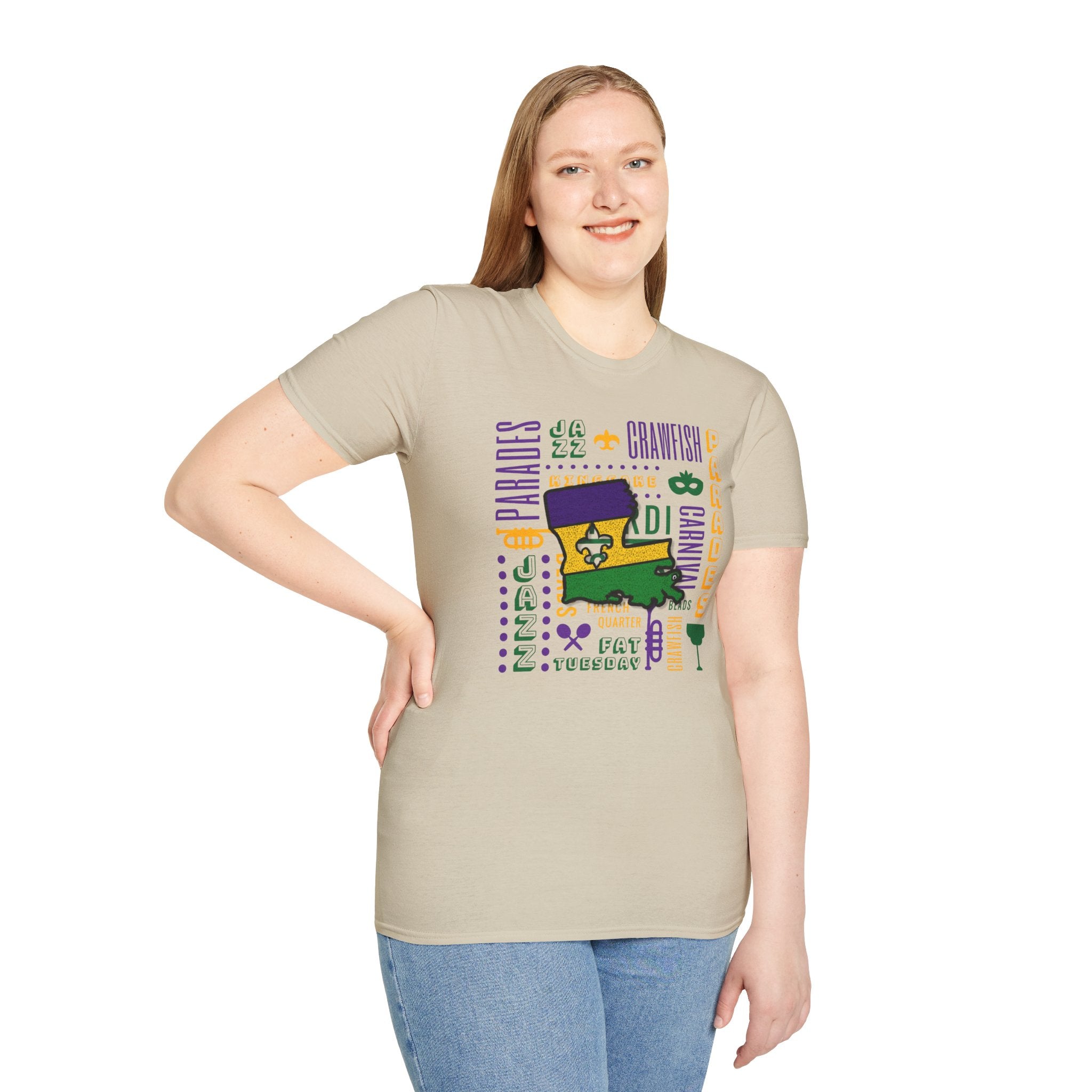Relaxed Soft T Shirt - Men and Women - louisiana