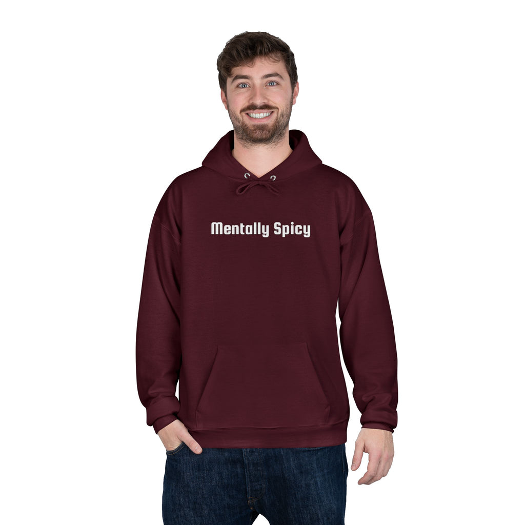 Men and Women - Relaxed - Pullover Hoodie Sweatshirt - Mentally Spicy Dark Colors