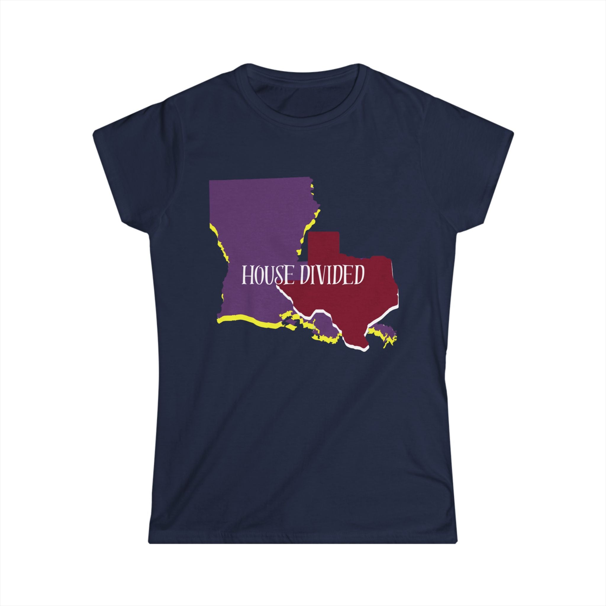 Soft Fitted Tee  Women's - "House Divided" "LSU" "Aggies"