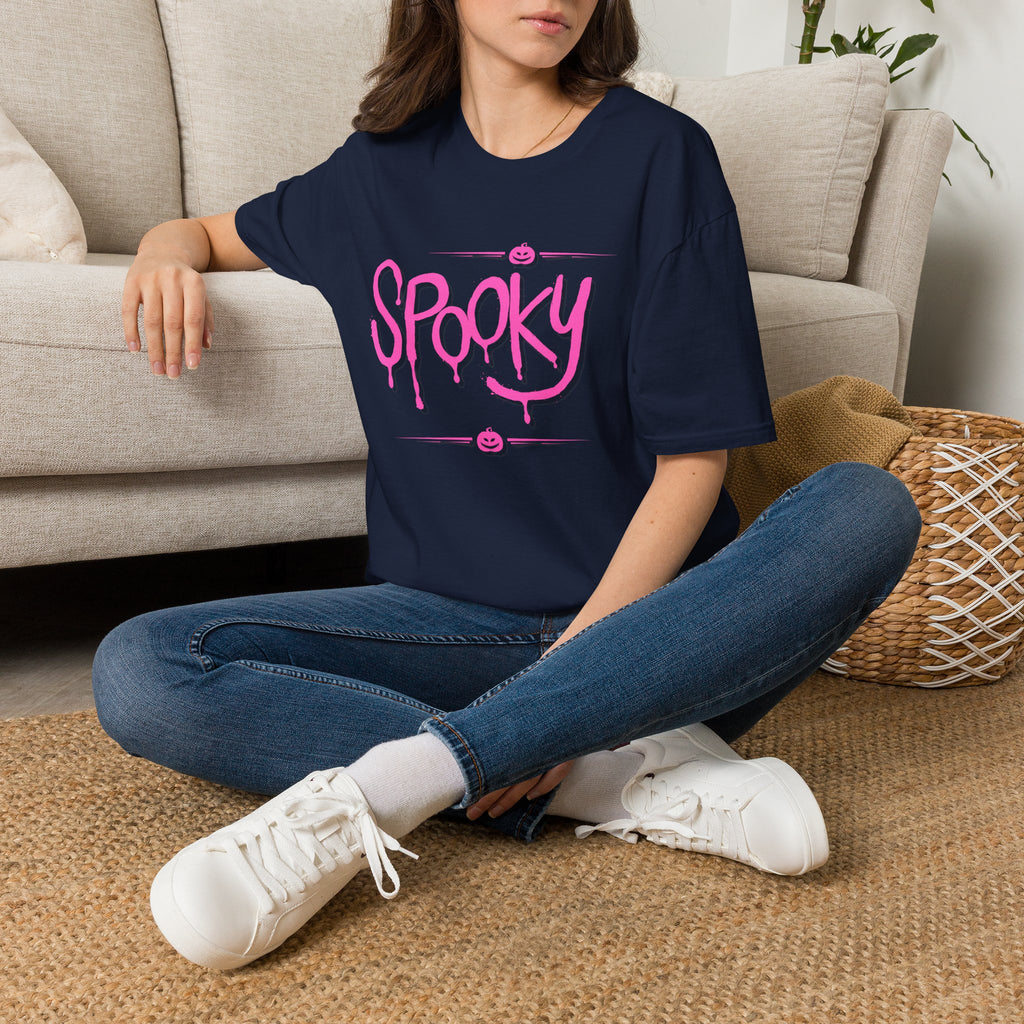 Womens Soft Tee Relaxed - Spooky Halloween Cute Tee
