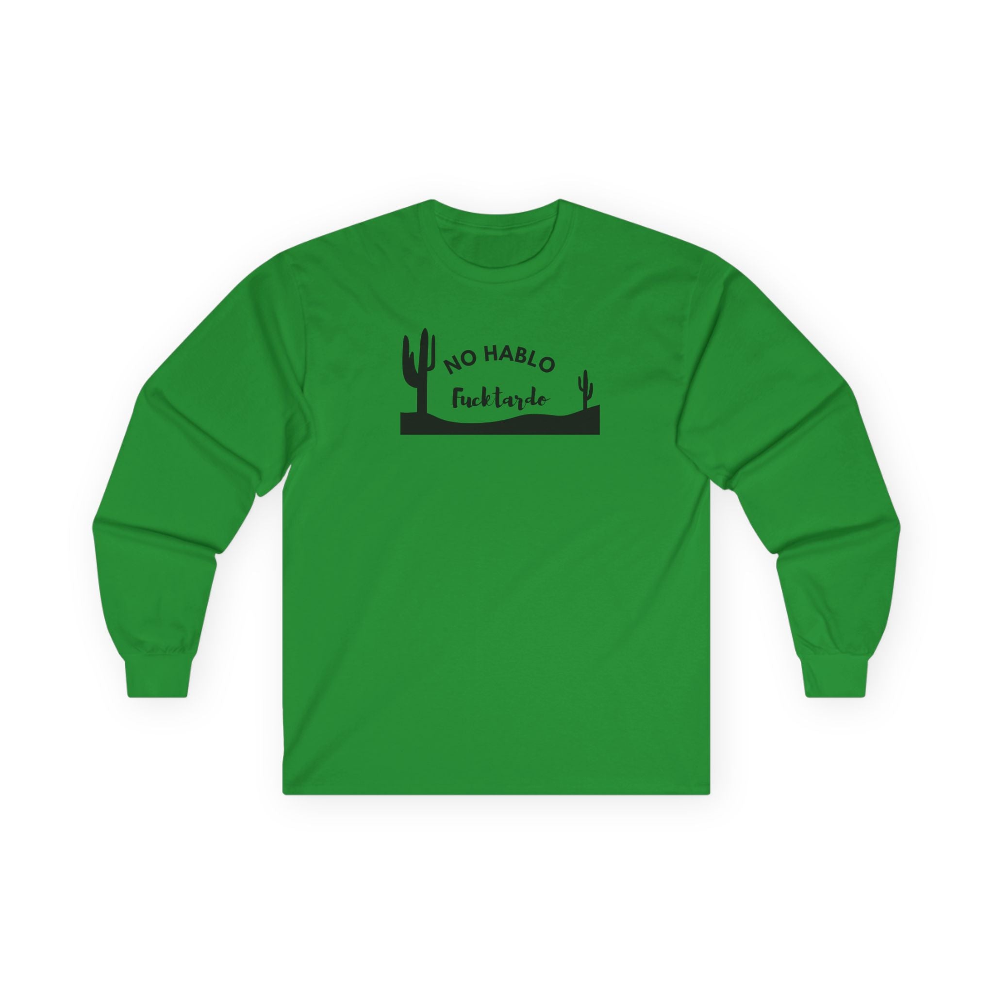 Men's Long Soft Sleeve - No Hablo in Black