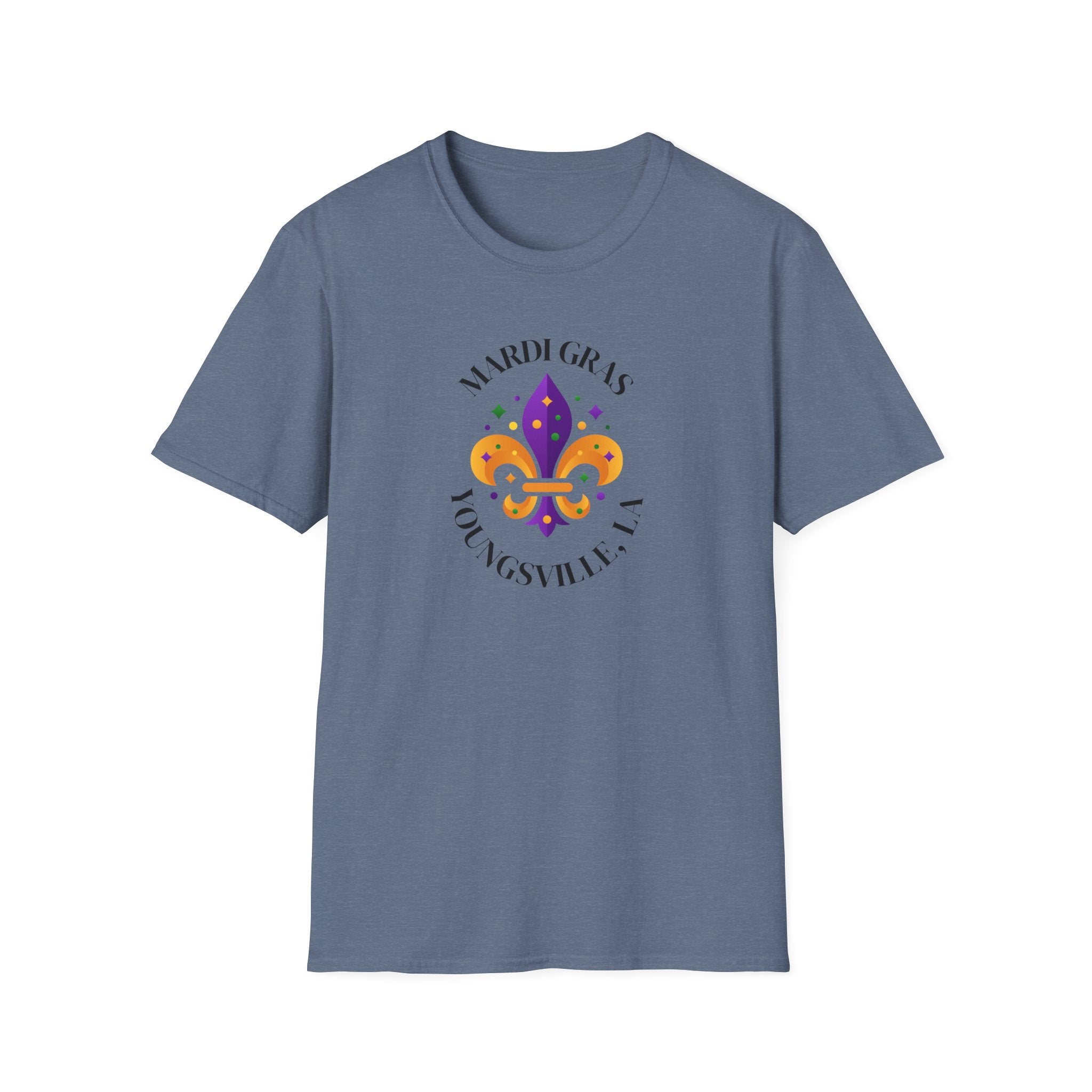 Relaxed Soft Tee for Men and Women Mardi Grad Youngsville La