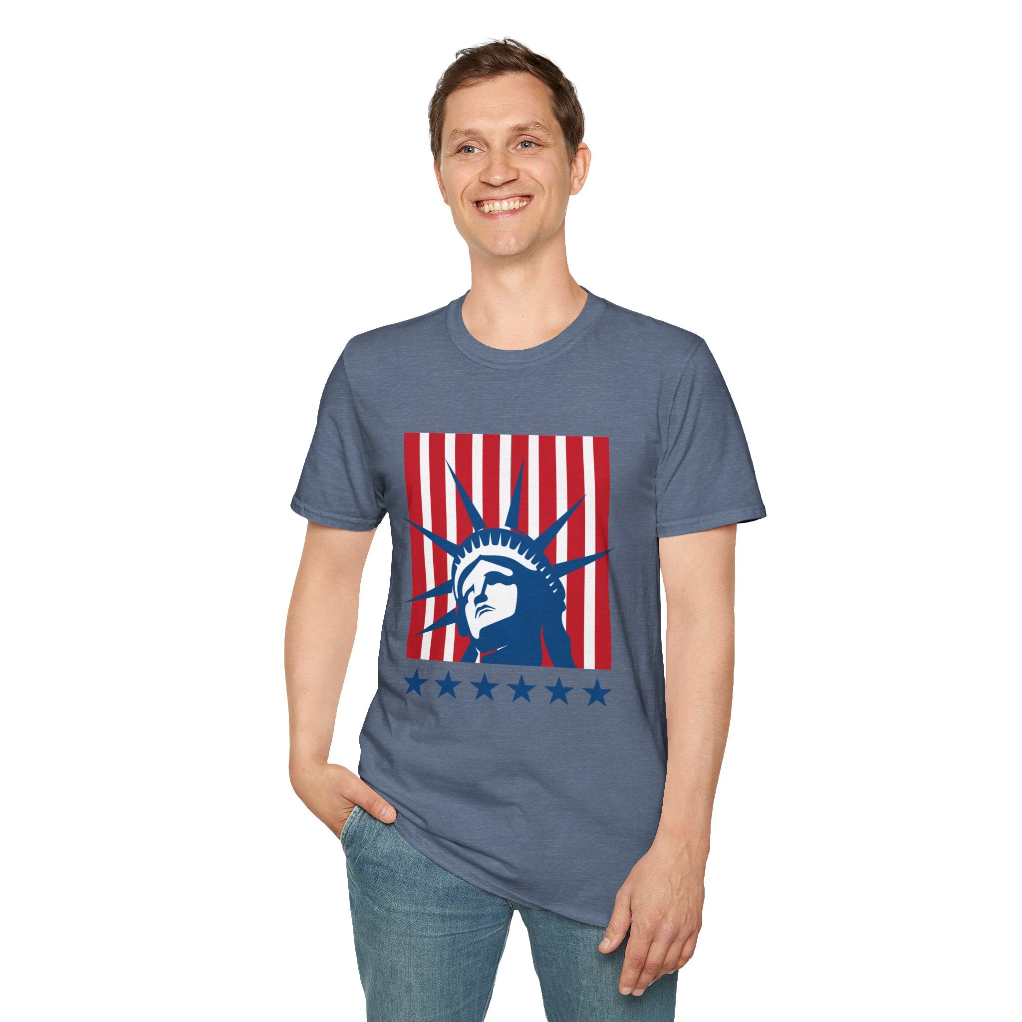 Relaxed Tee for Men & Women- Statue of Liberty