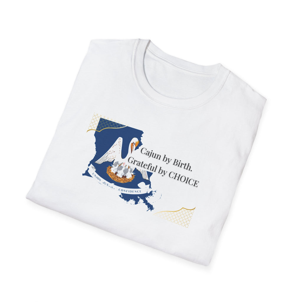 Soft Relaxed Tee Men and Women - Cajun By Birth Grateful by Choice