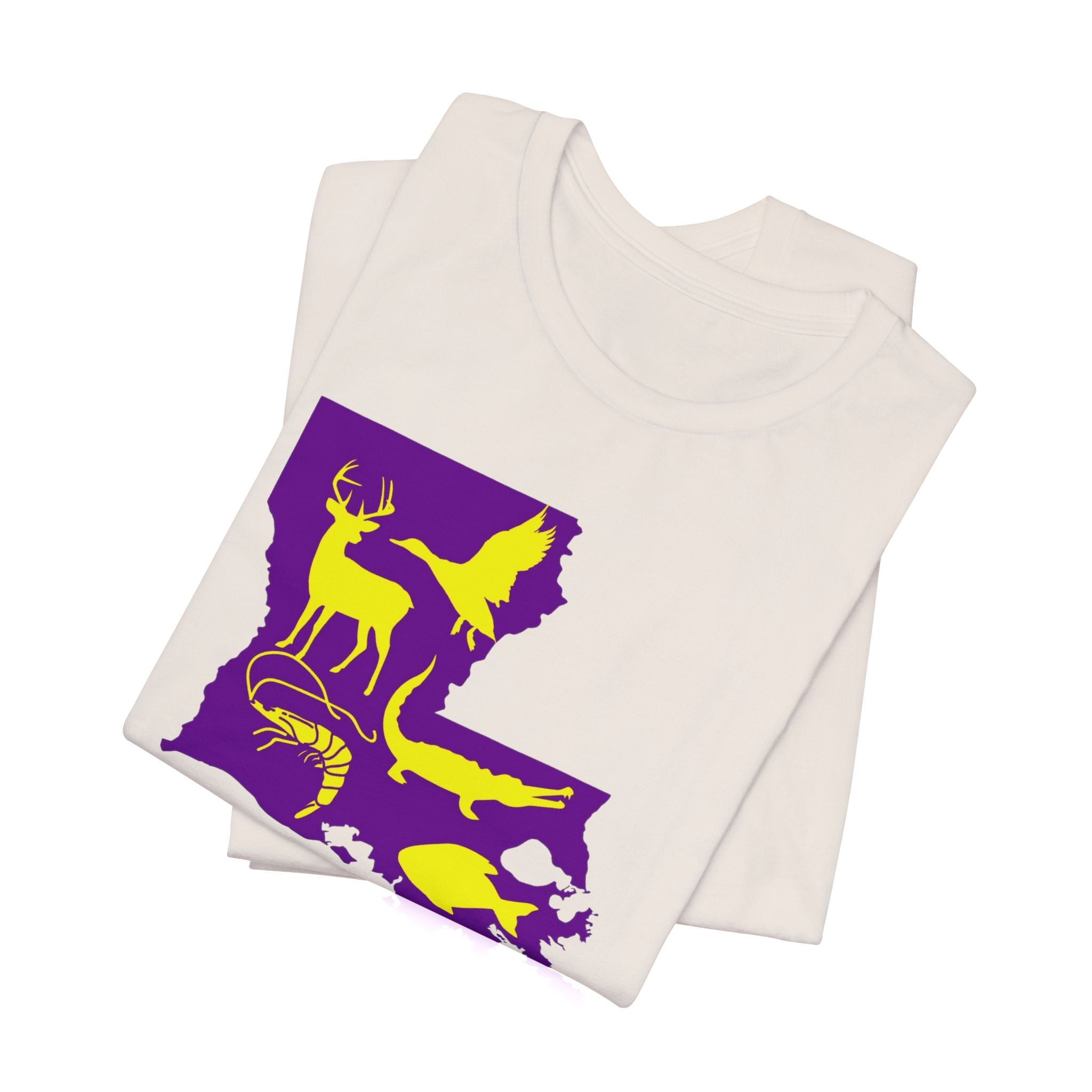 Mens Ultra Soft Jersey Short Sleeve Tee - Hunting Louisiana