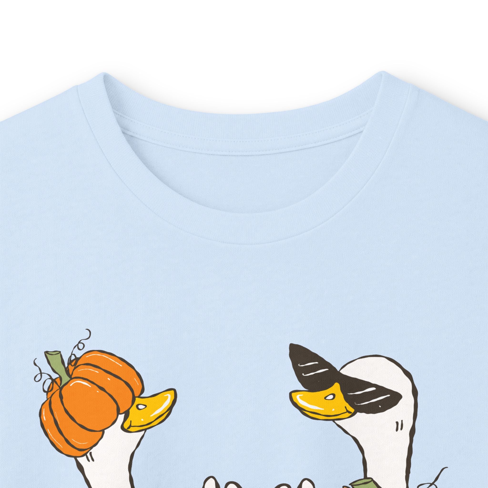 Woman Ultra Cotton Long Sleeve Tee - Cute Ducks - Fall