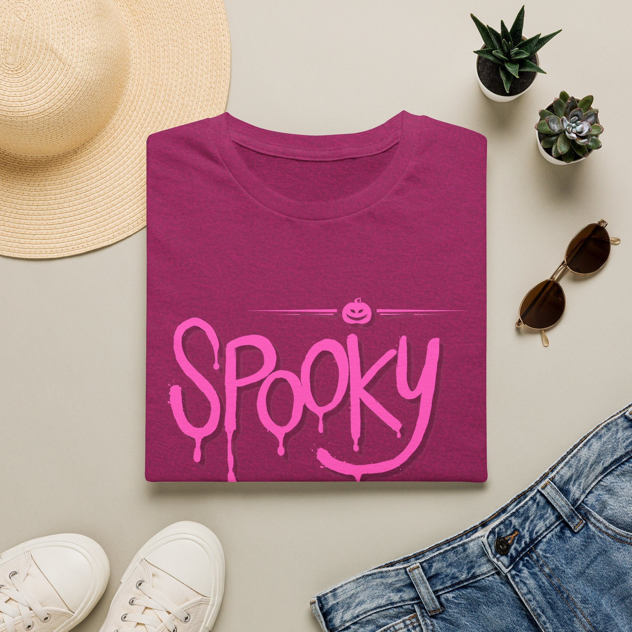 Womens Soft Tee Relaxed - Spooky Halloween Cute Tee