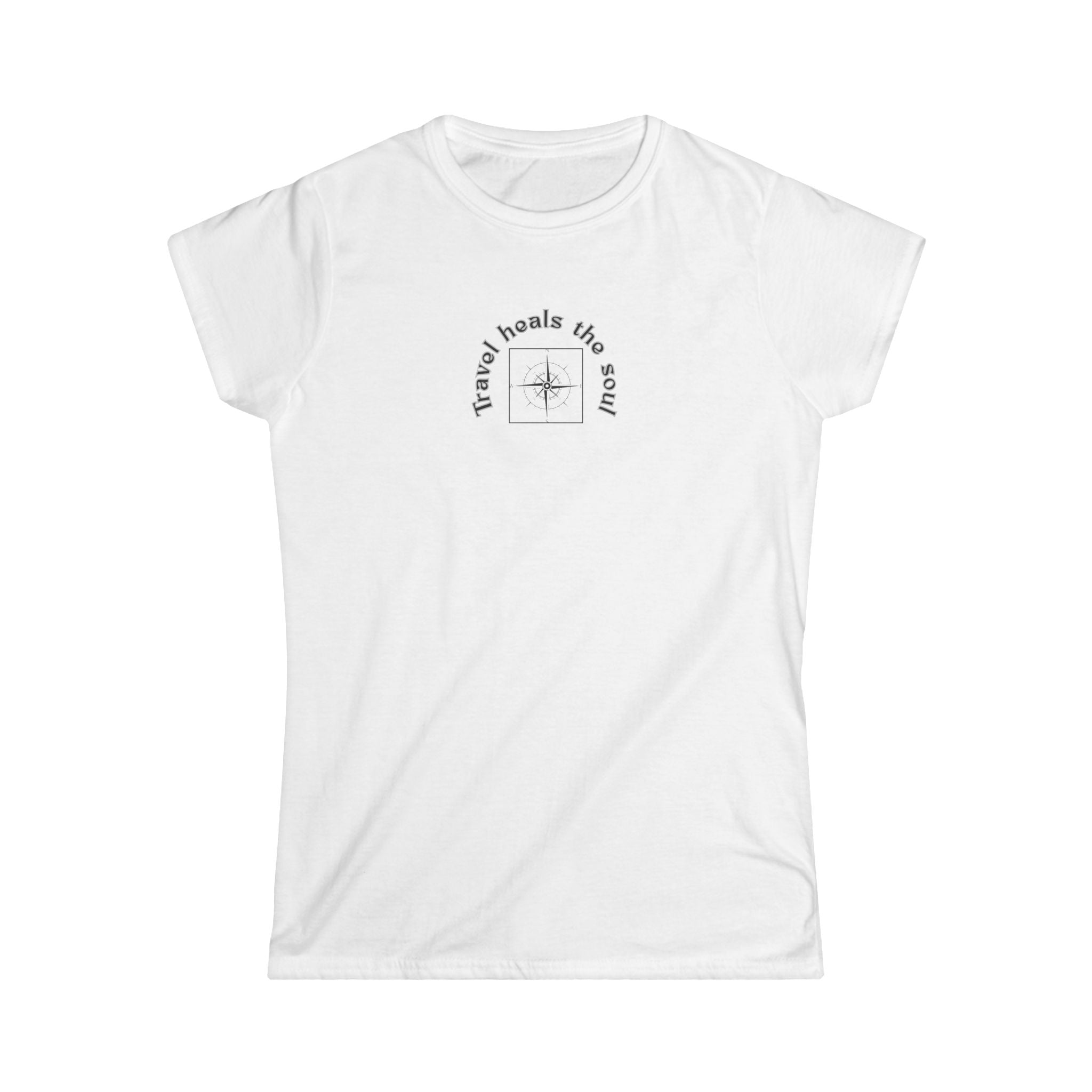 Women's Softstyle Tee  Fitted- "Travel" heals the soul