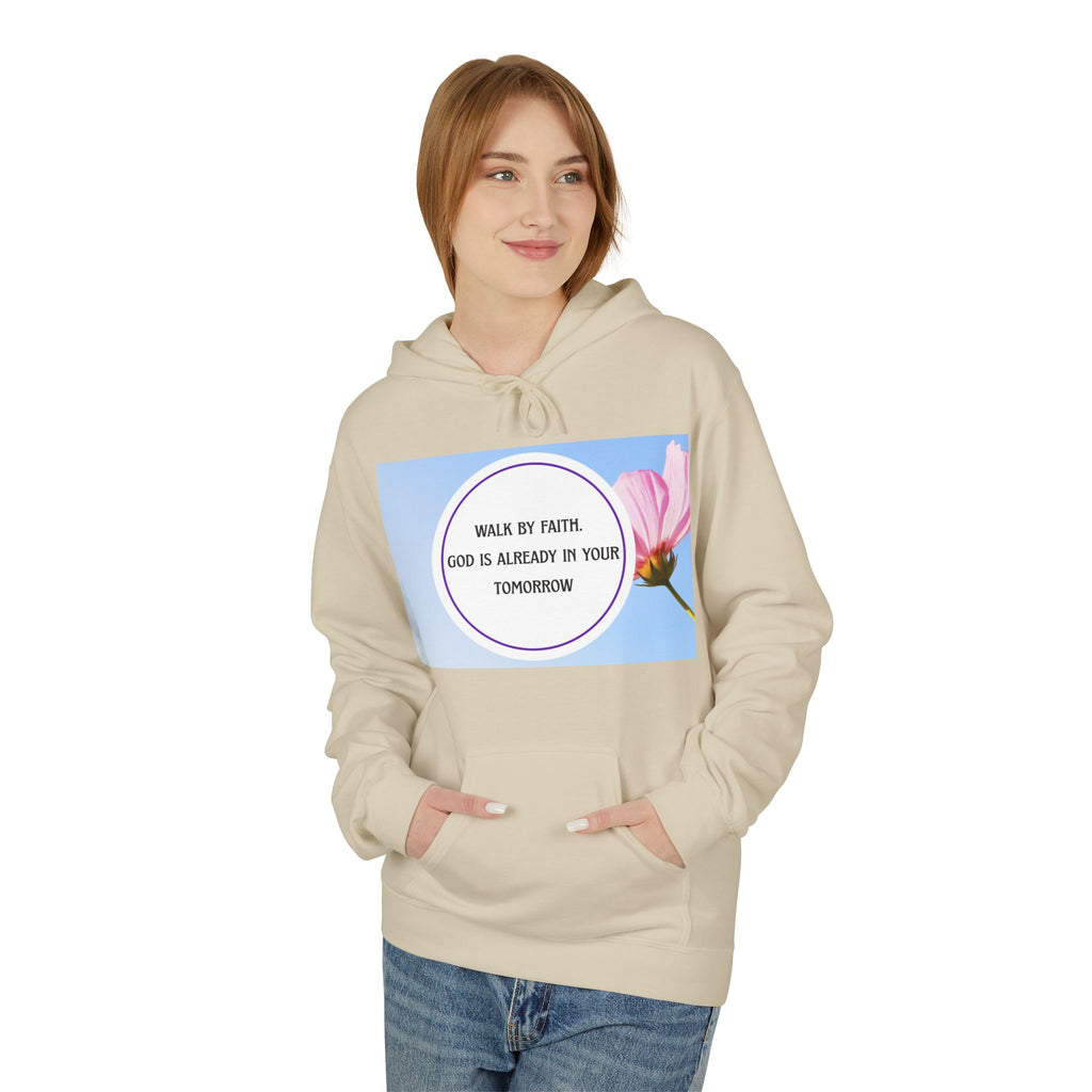 Woman's Midweight  Super Softstyle Fleece Hoodie - Walk by faith