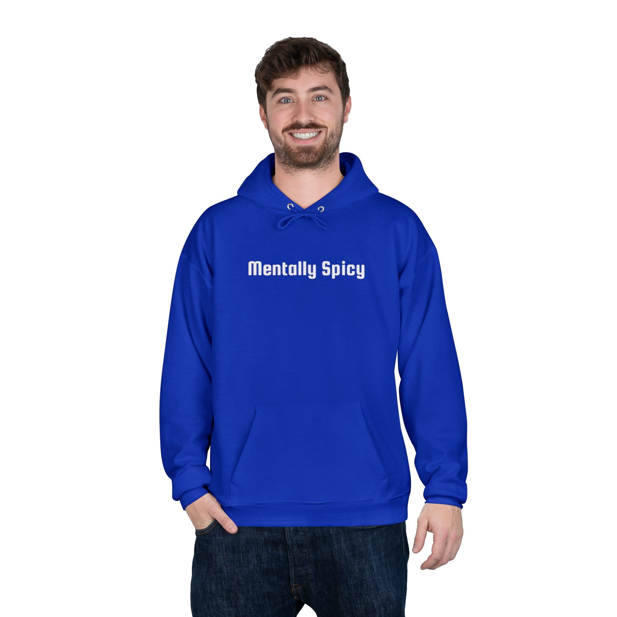 Men and Women - Relaxed - Pullover Hoodie Sweatshirt - Mentally Spicy Dark Colors