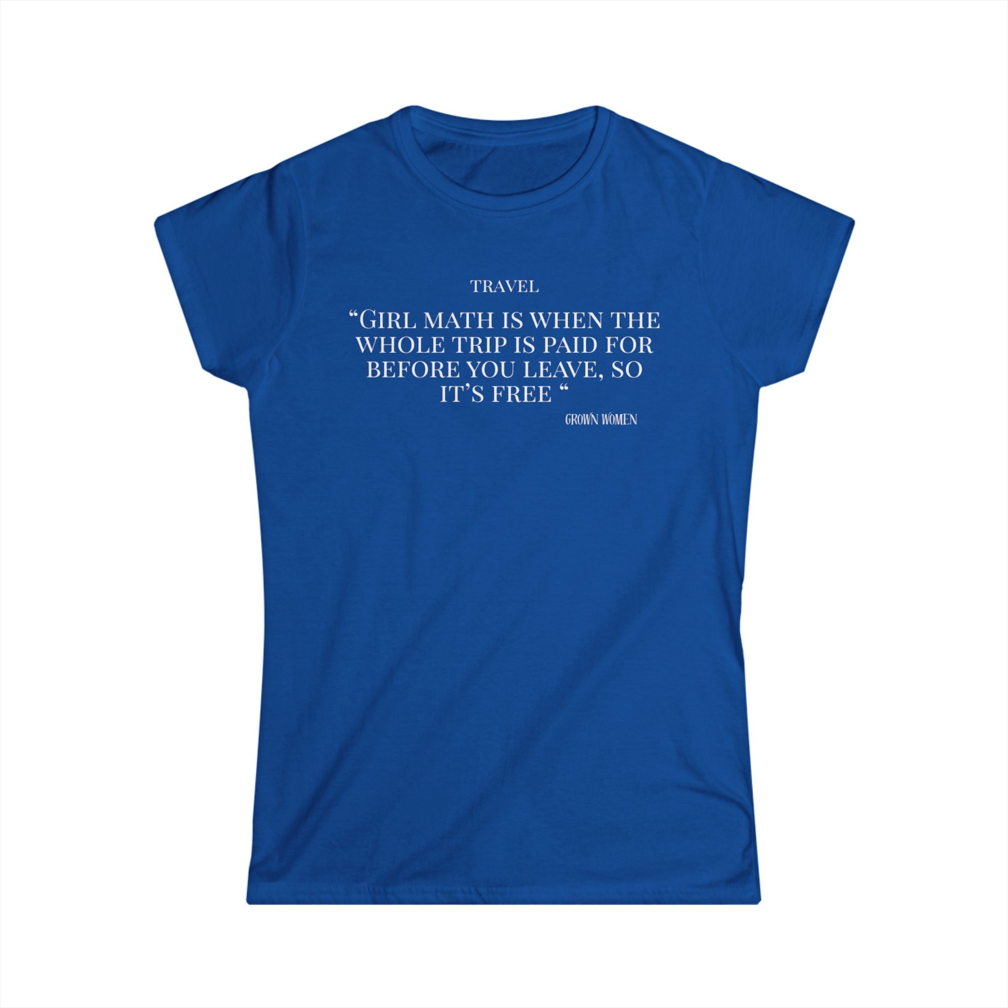 Women's Softstyle Fitted T Shirt - Travel Math