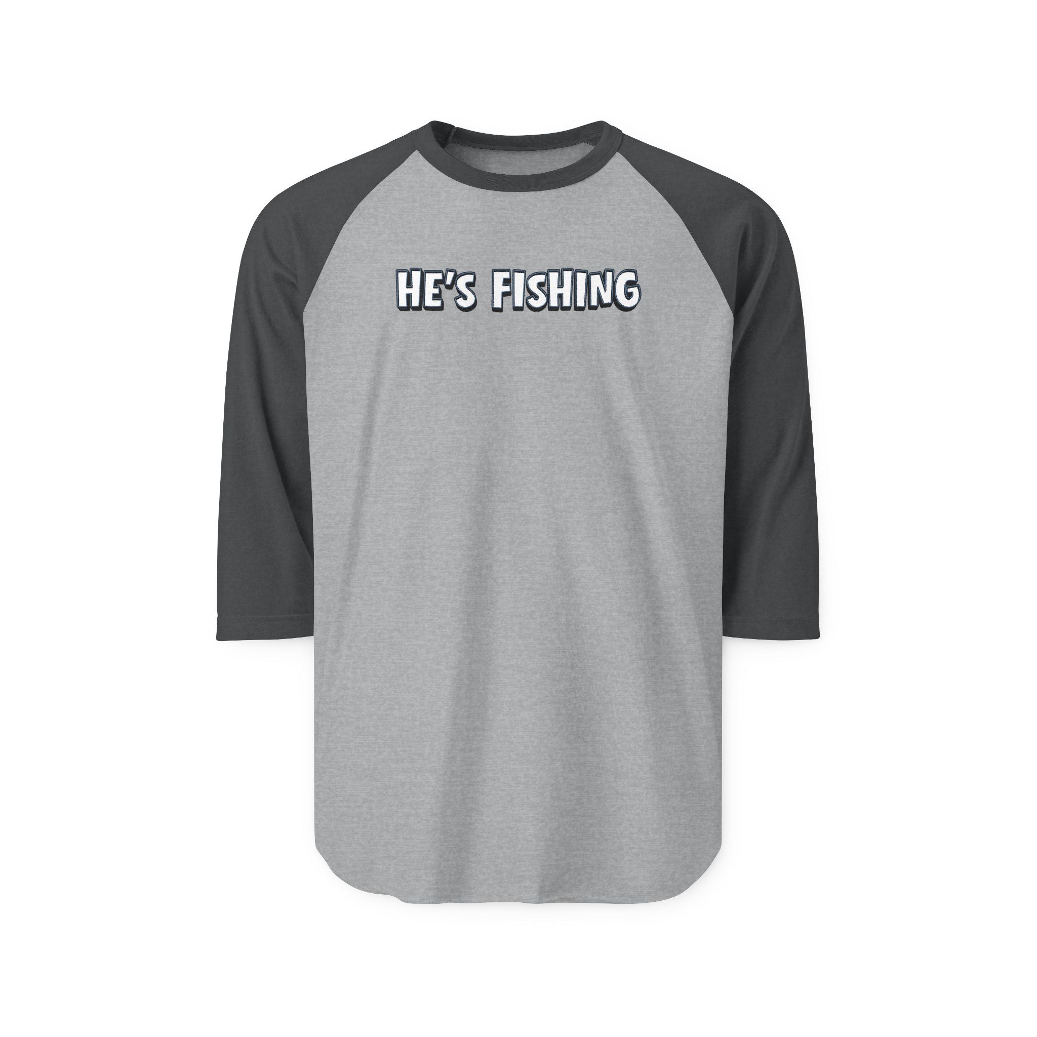 Ladies Three-Quarter Sleeve Tee - Relaxed - He's Fishing Vibe