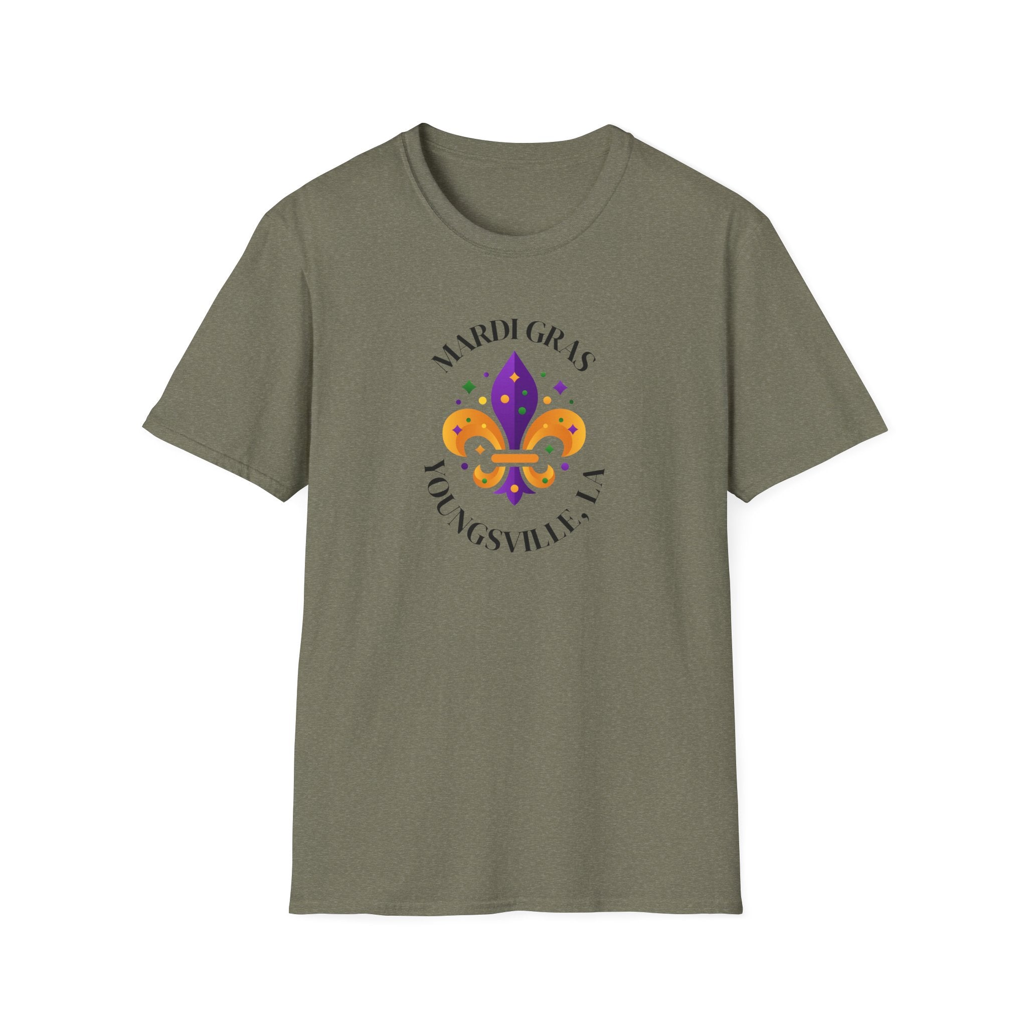 Relaxed Soft Tee for Men and Women Mardi Grad Youngsville La