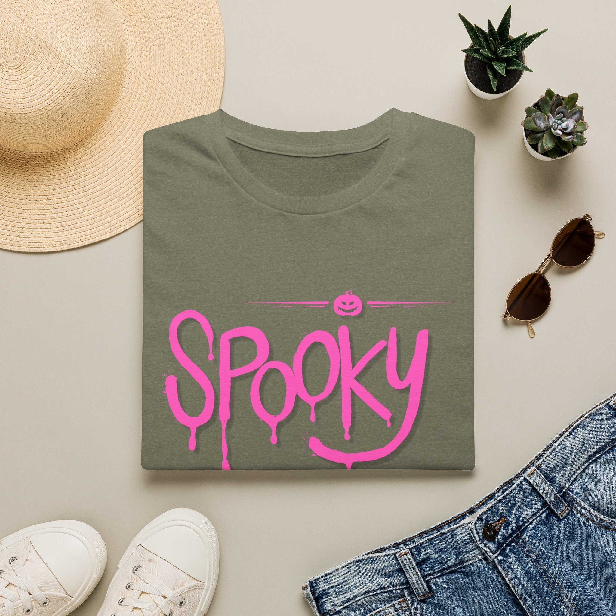 Womens Soft Tee Relaxed - Spooky Halloween Cute Tee