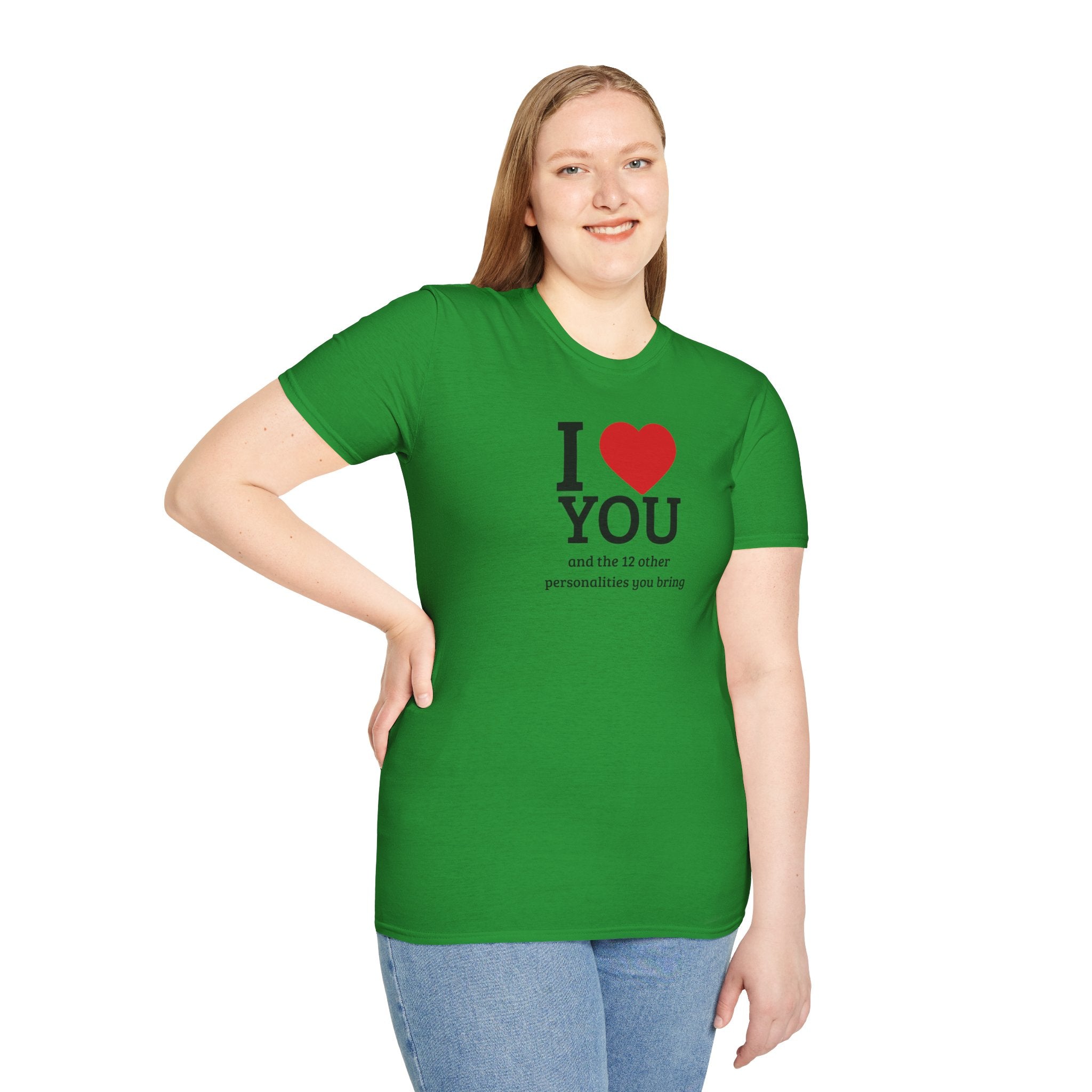 Super Soft Relaxed Tee - Men and Women- I love you and the 12 personalities