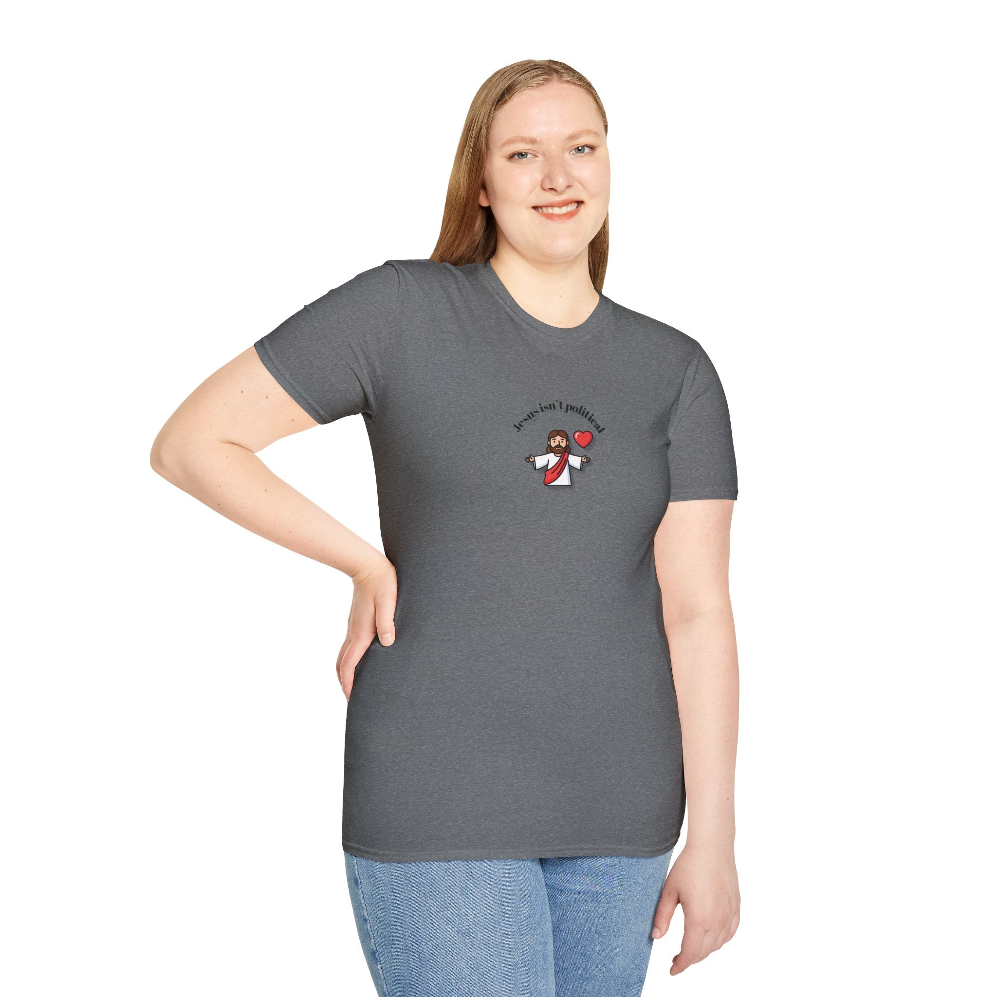 Relaxed Men & Women Soft Tee - Jesus isn't political