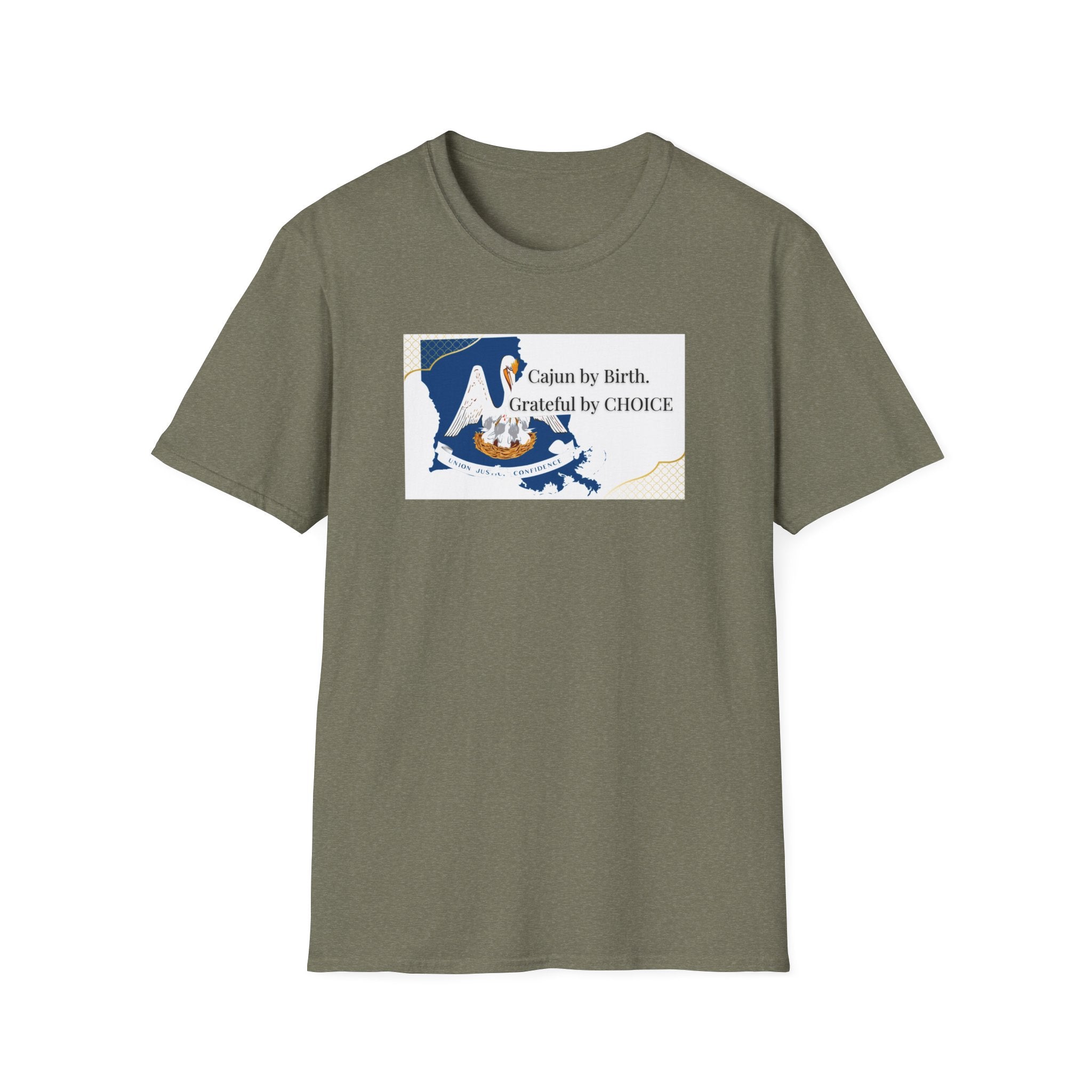 Soft Relaxed Tee Men and Women - Cajun By Birth Grateful by Choice