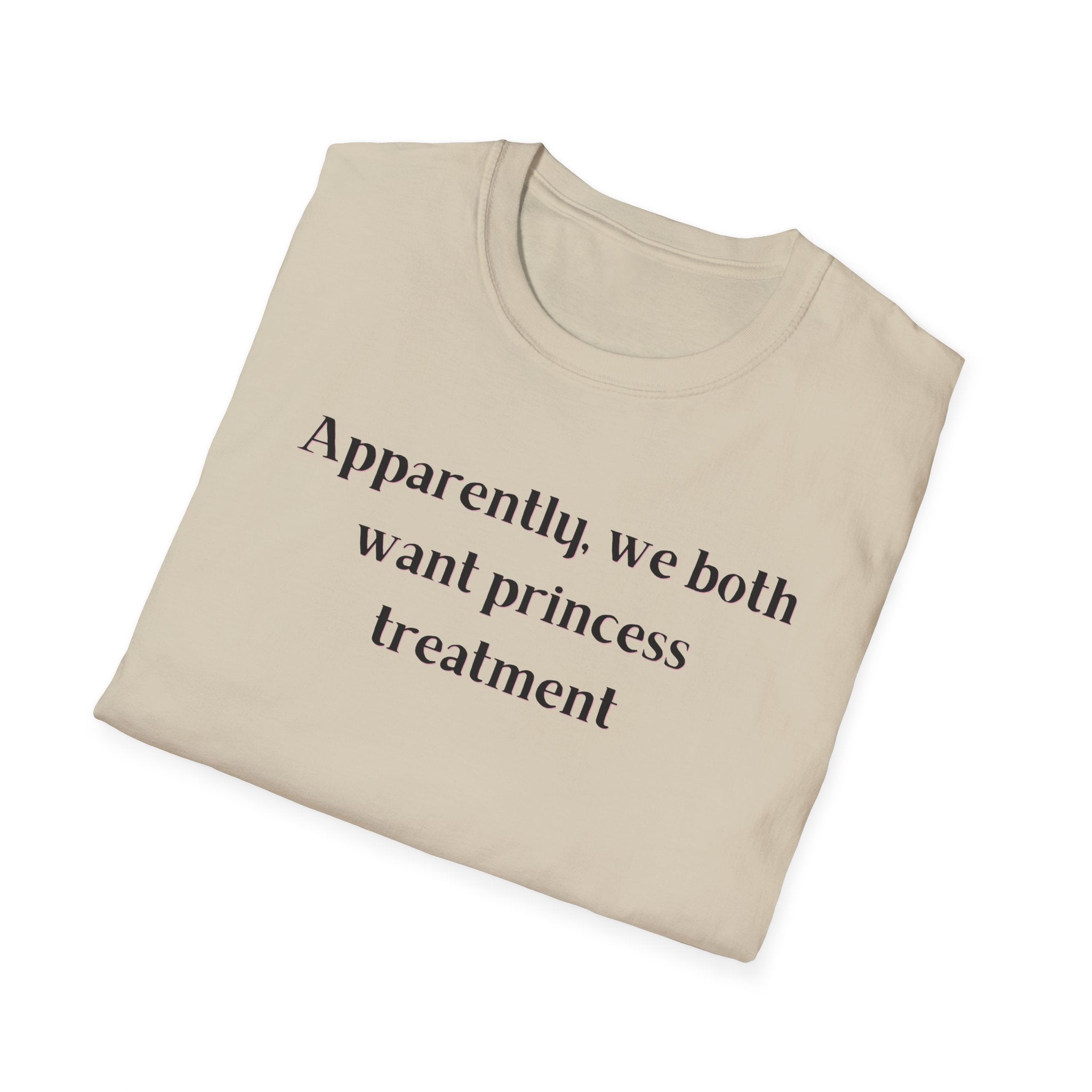 Men and Women Soft Relaxed T Shirt - Apparently We both Want Princess Treatment