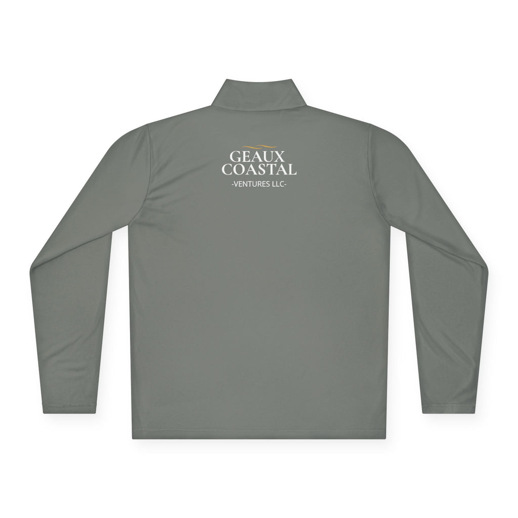 Fishing Quarter-Zip Pullover (Men & Women) -"Geaux Coastal" - Lightweight