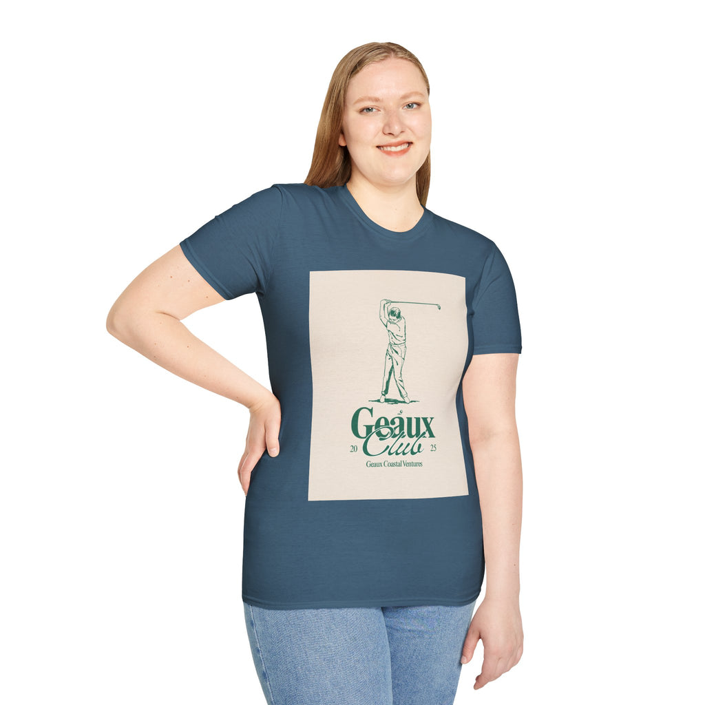 Soft Tee - Men & Women "Geaux" "Golf" Beige