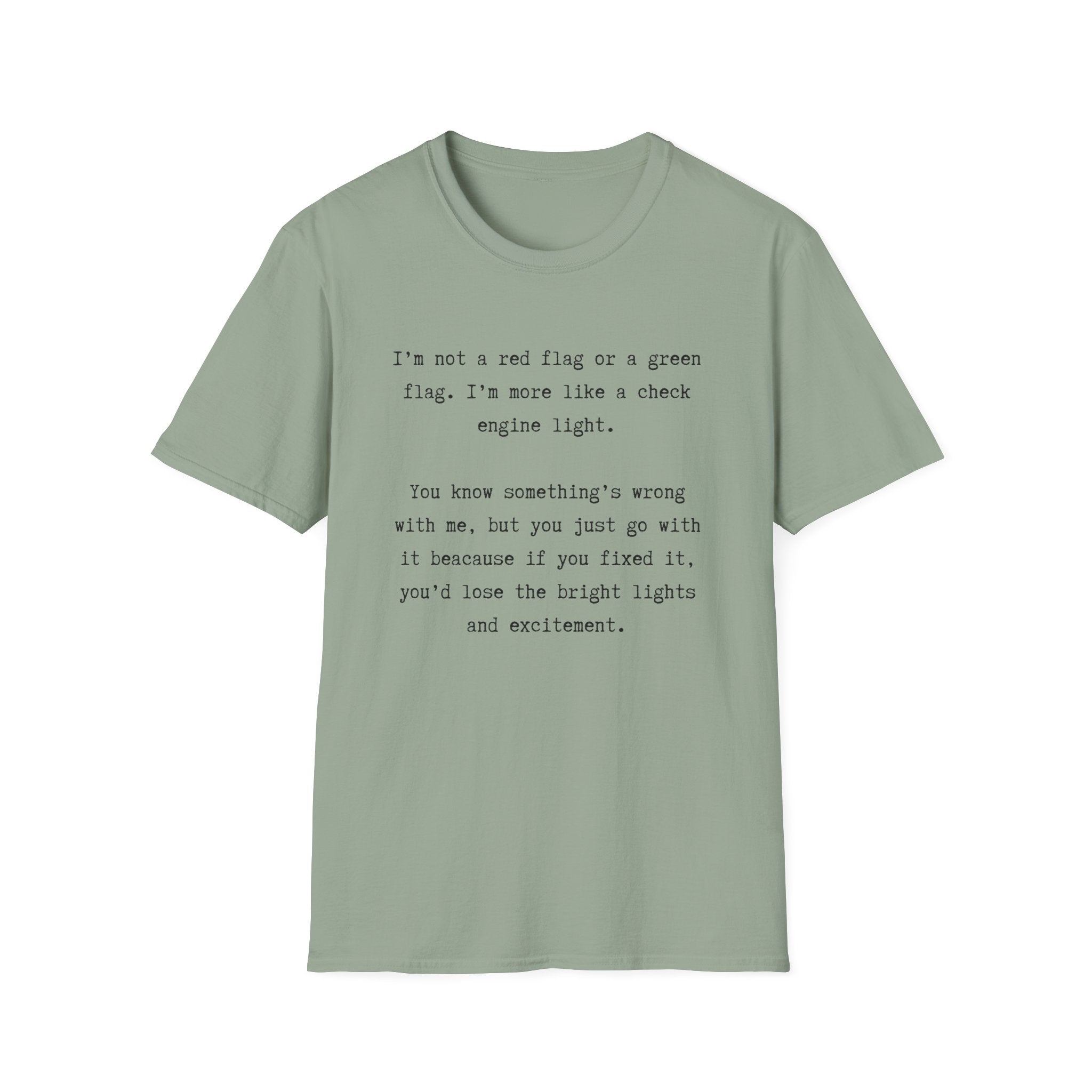 Men and Women Soft Relaxed T Shirts - Green light