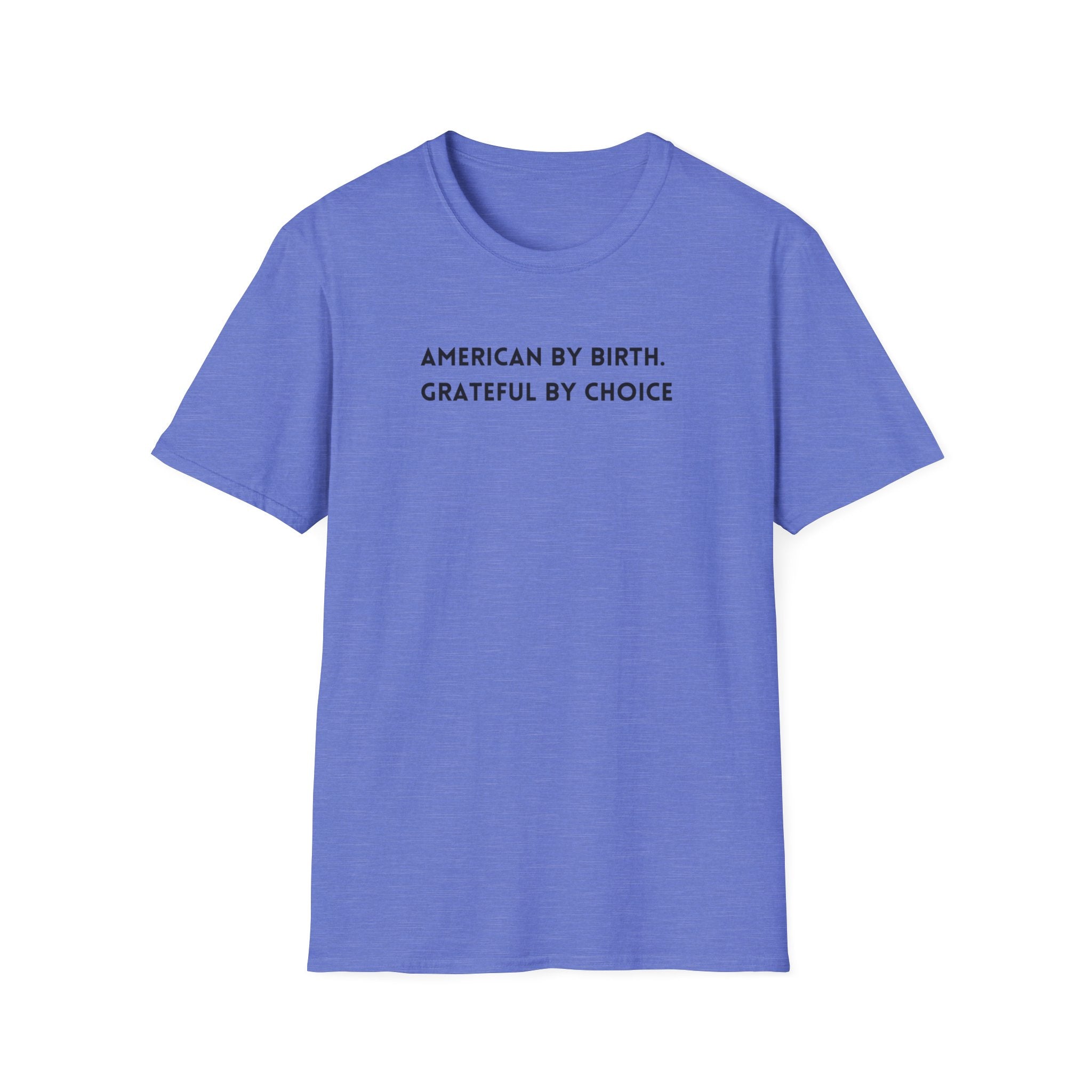 Men's Relaxed Soft Tee - American by birth Grateful by choice