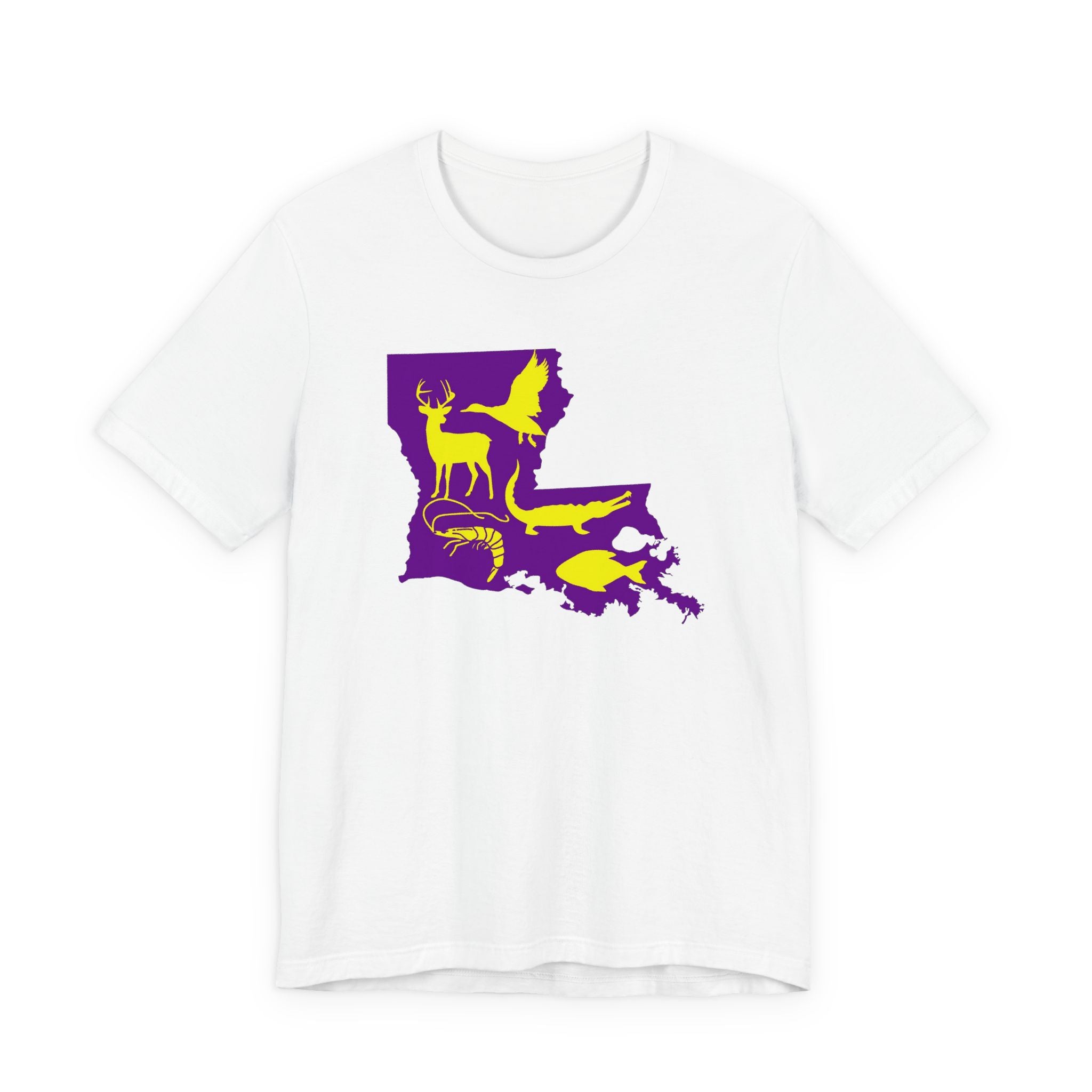 Mens Ultra Soft Jersey Short Sleeve Tee - Hunting Louisiana