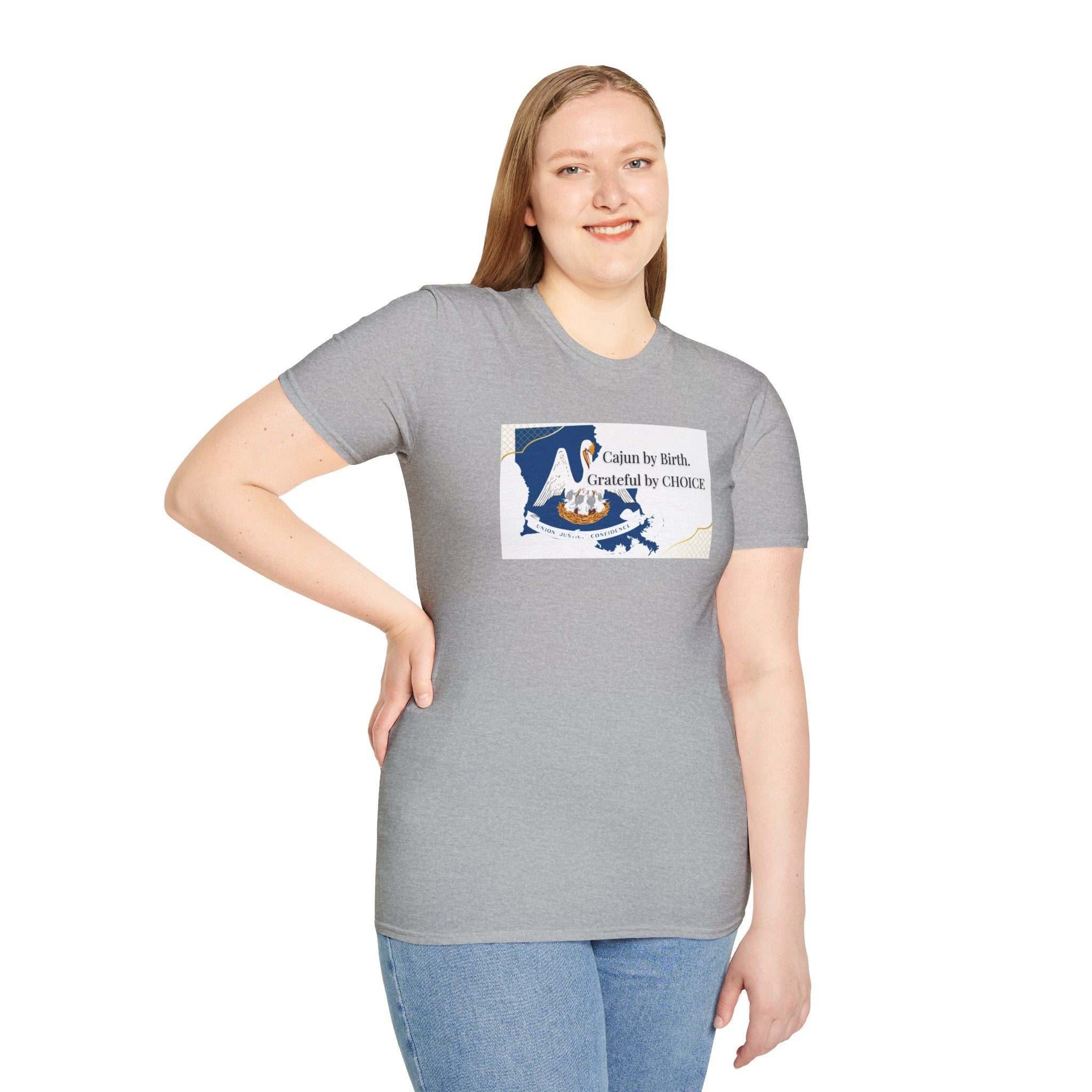 Soft Relaxed Tee Men and Women - Cajun By Birth Grateful by Choice